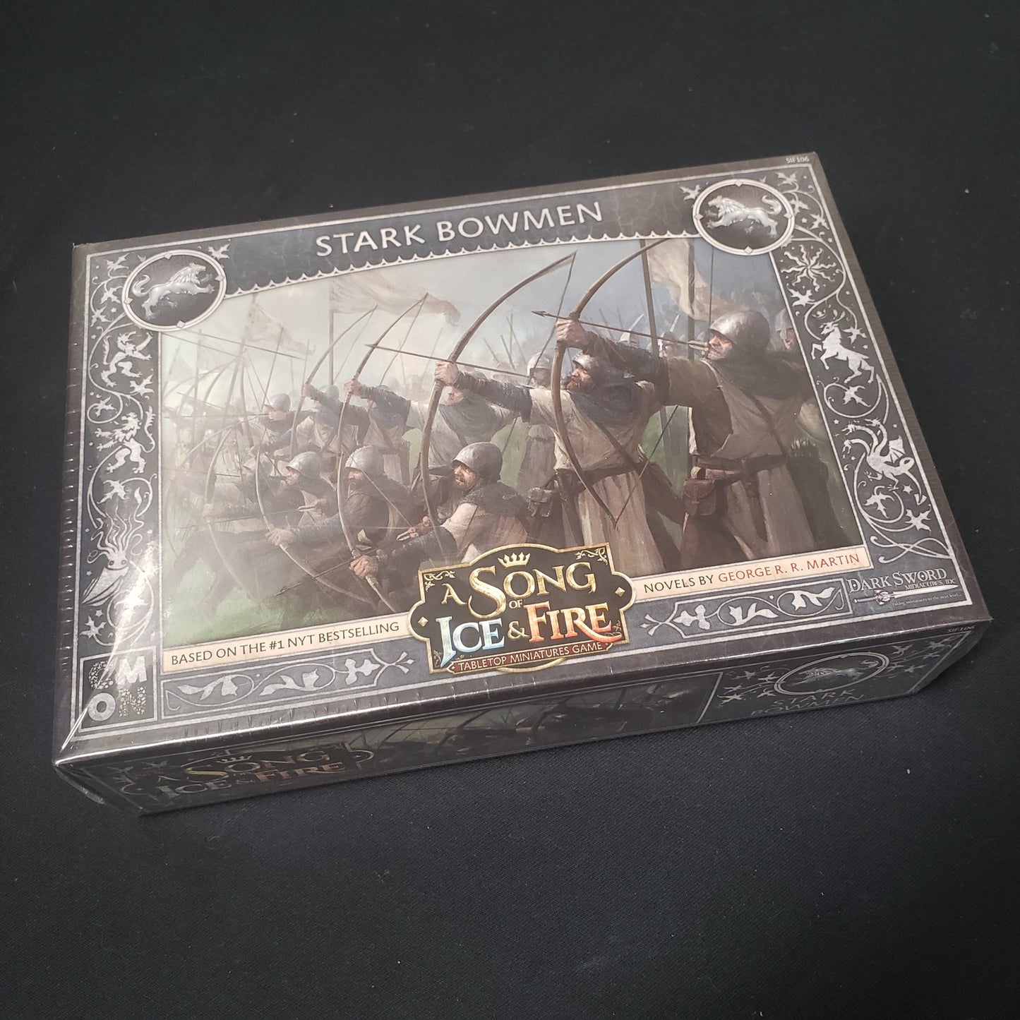 Image shows the front cover of the box for the Stark Bowmen expansion from the A Song of Ice & Fire Miniatures Game