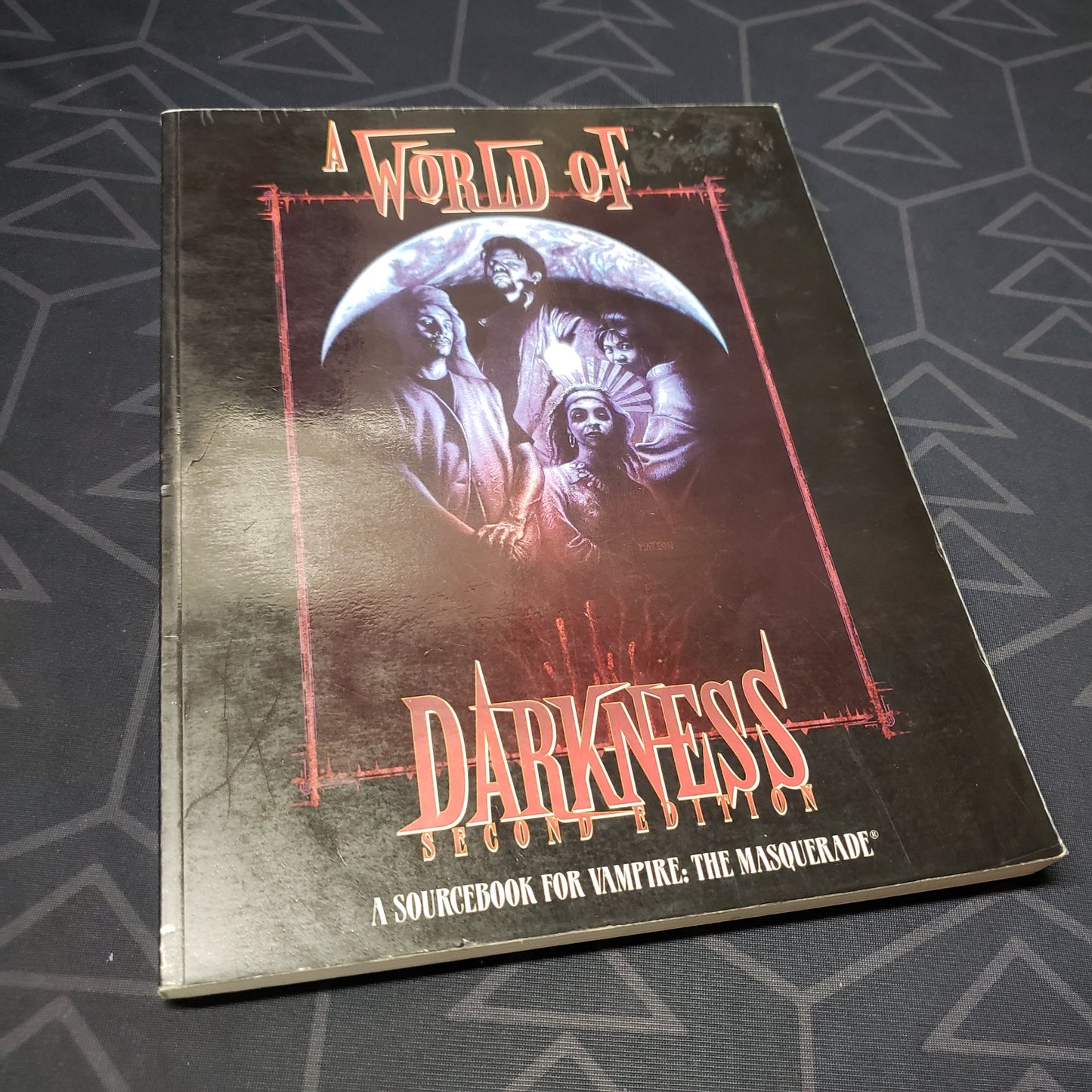 Image shows the front cover of the A World of Darkness: Second Edition roleplaying game book