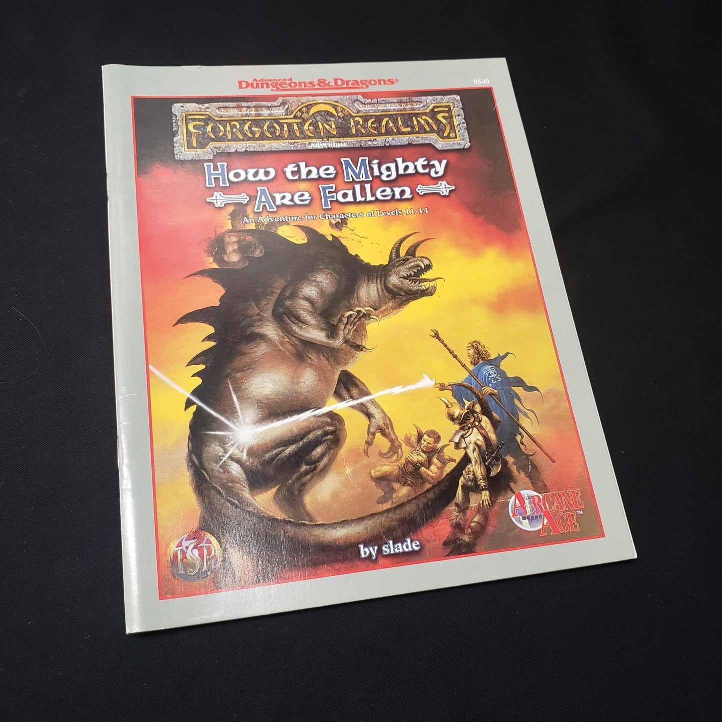 Image shows the front cover of the How the Mighty Are Fallen book for the roleplaying game Advanced Dungeons & Dragons: First Edition