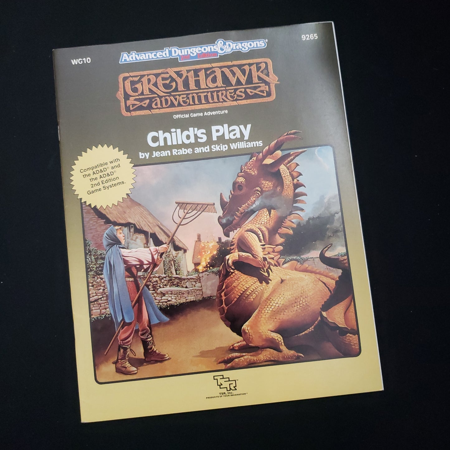 Image shows the front cover of the Child's Play book for the Advanced Dungeons & Dragons roleplaying game
