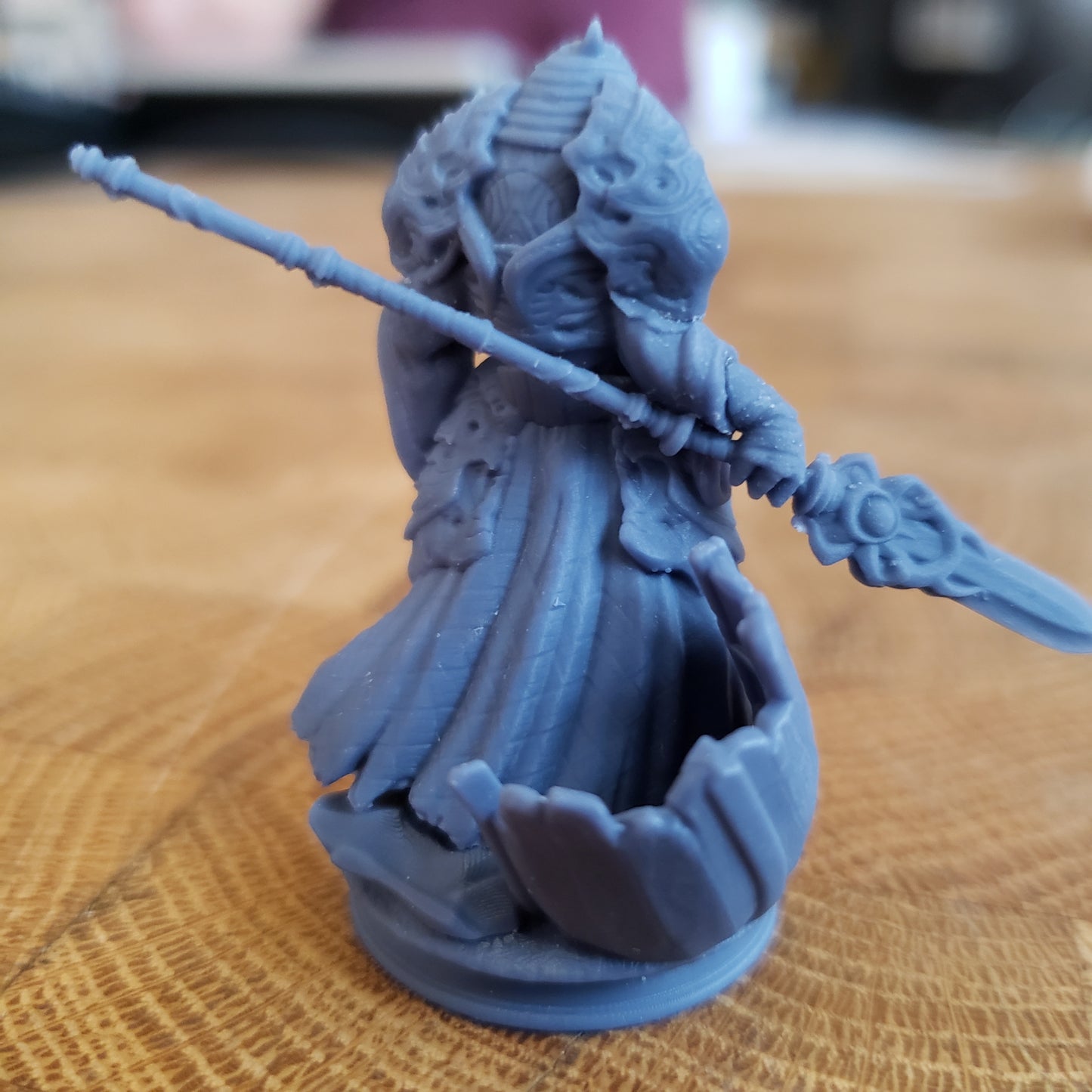 Image shows an example of a 3D printed guard horror gaming miniature printed in-house at All Systems Go