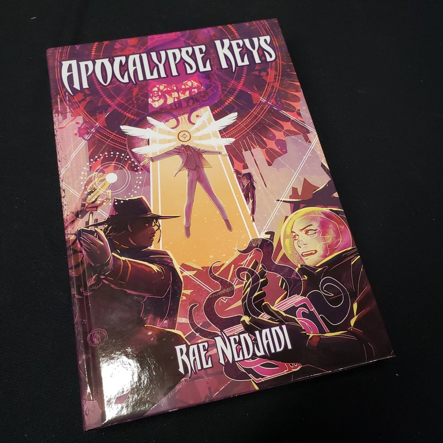 Image shows the front cover of the Apocalypse Keys roleplaying game book