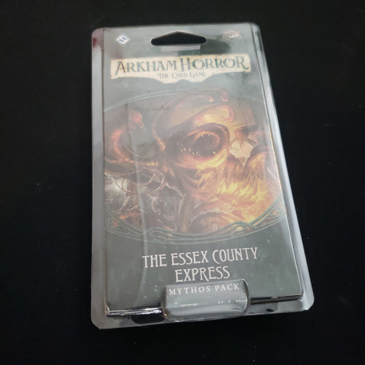 Image shows the front of the package for the Essex County Express Mythos Pack for the Arkham Horror card game