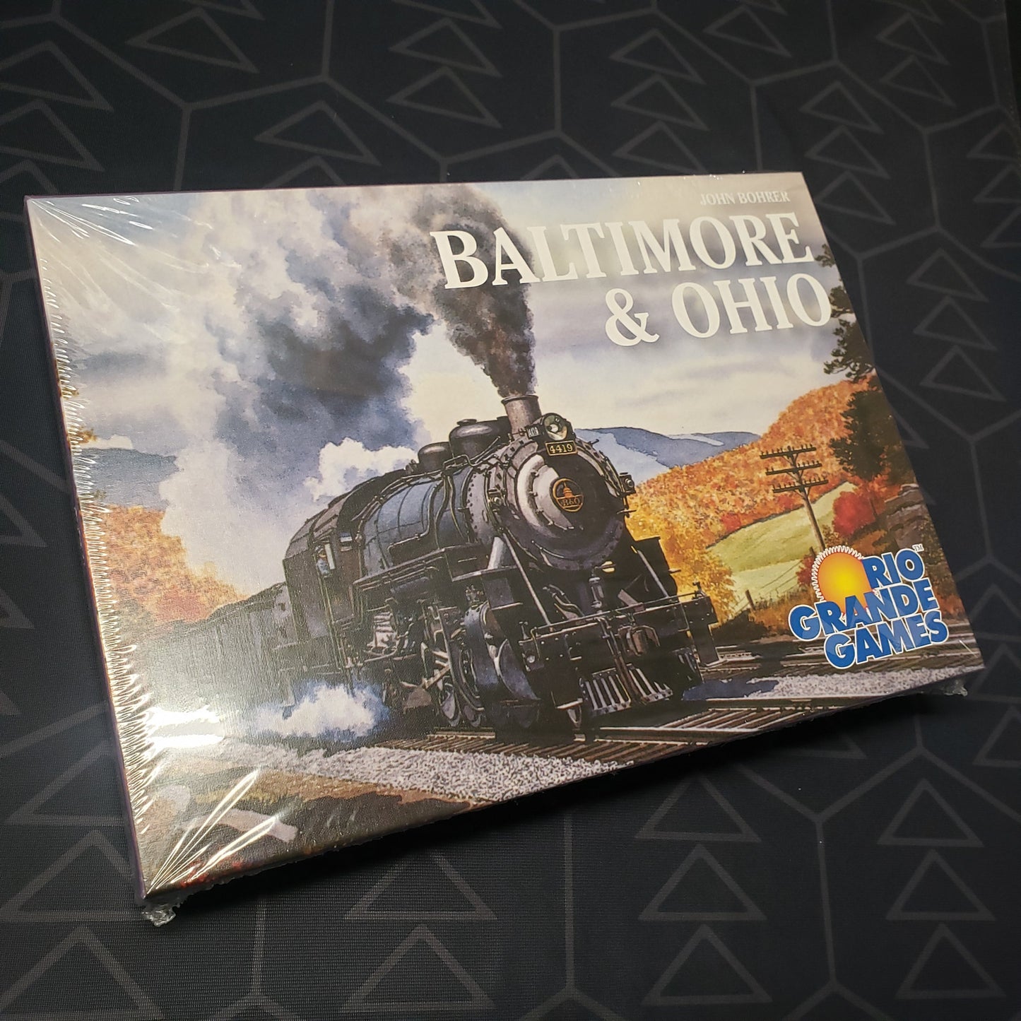 Image shows the front cover of the box for the Baltimore & Ohio board game