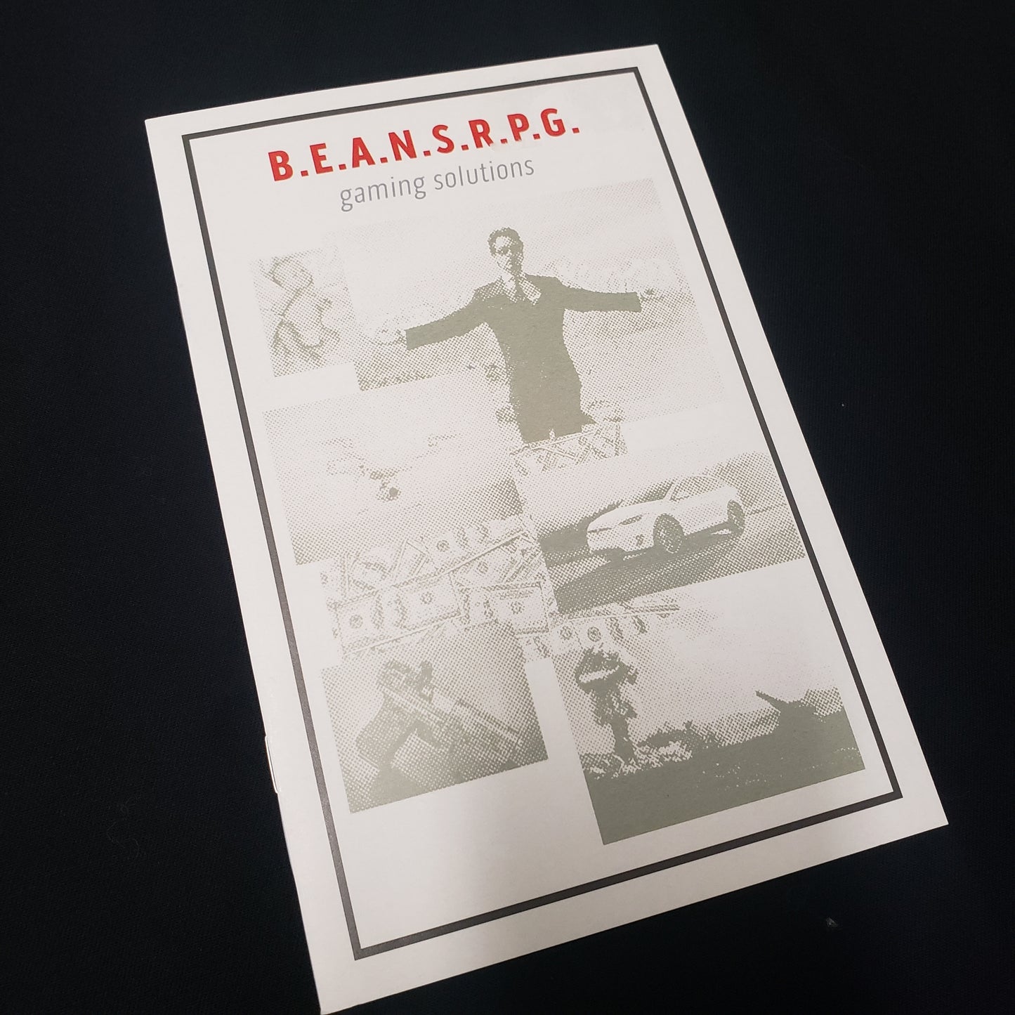 Image shows the front cover of the B.E.A.N.S.R.P.G. Gaming Solutions roleplaying game book