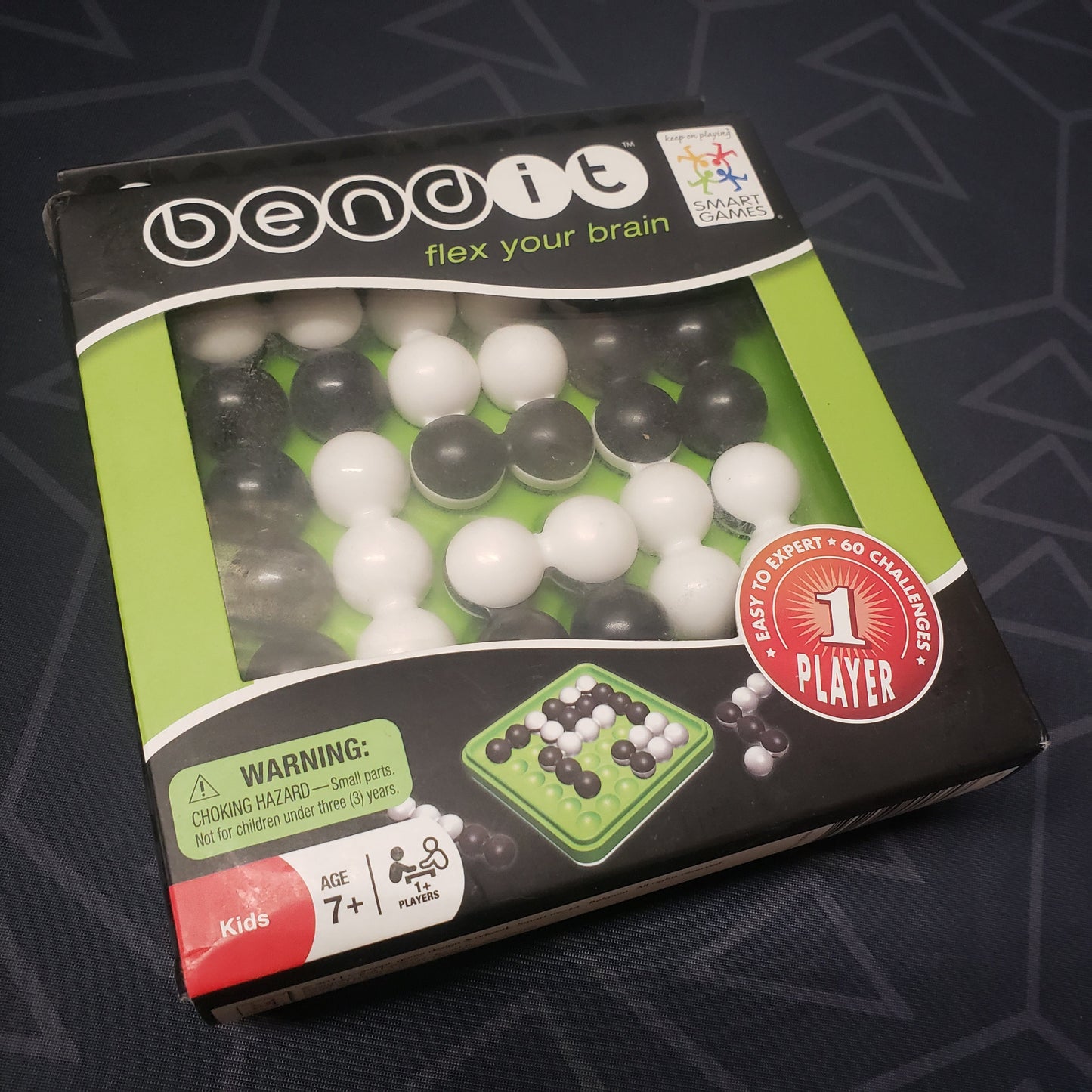 Image shows the front cover of the box for the Bendit: Flex Your Brain puzzle game
