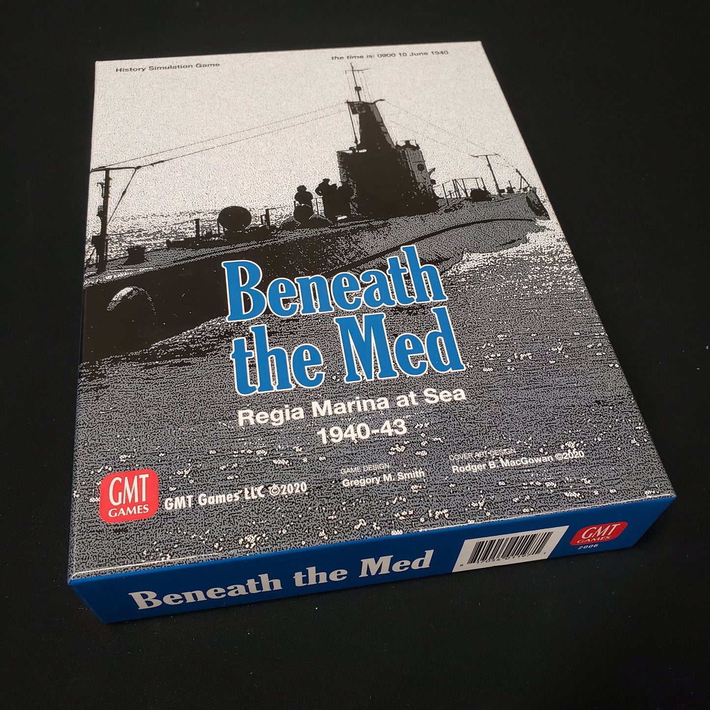 Image shows the front cover of the box of the Beneath the Med: Regia Marina at Sea 1940-1943 board game