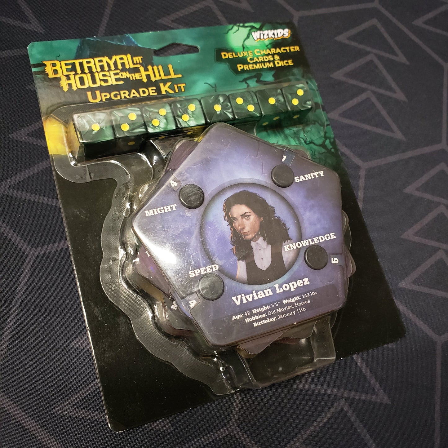 Image shows the front of the package of the Upgrade Kit for the board game Betrayal at House on the Hill