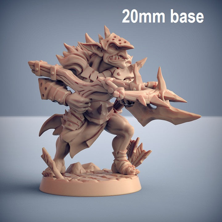 Image shows an 3D render of a hobgoblin warrior gaming miniature