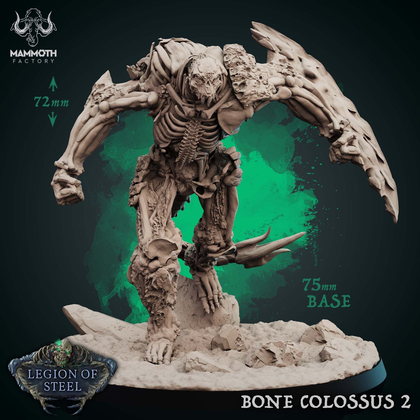 Image shows a 3D render of a eldritch abomination gaming miniature.