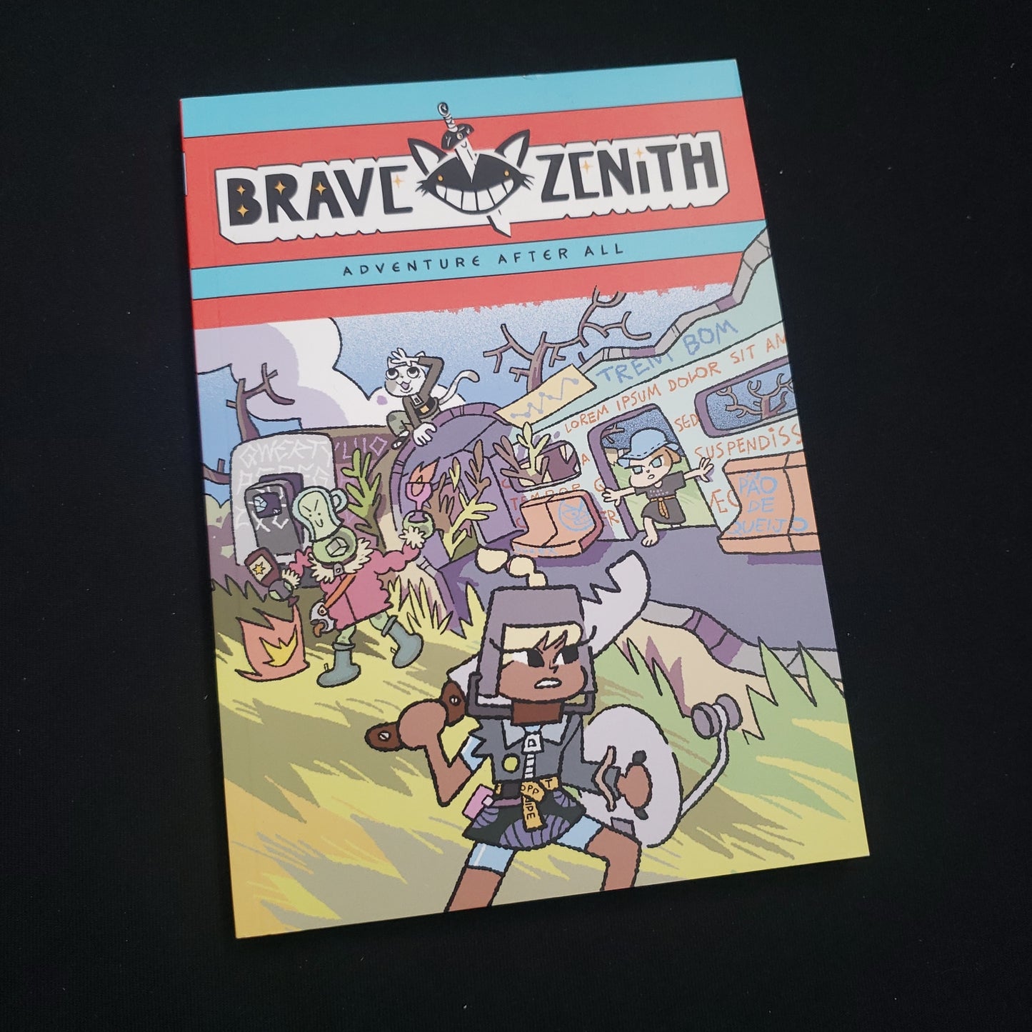 Image shows the front cover of the Brave Zenith roleplaying game book