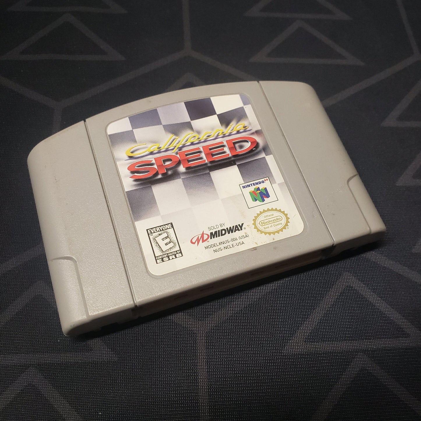Image shows the front of the cartridge for the video game California Speed for the Nintendo 64