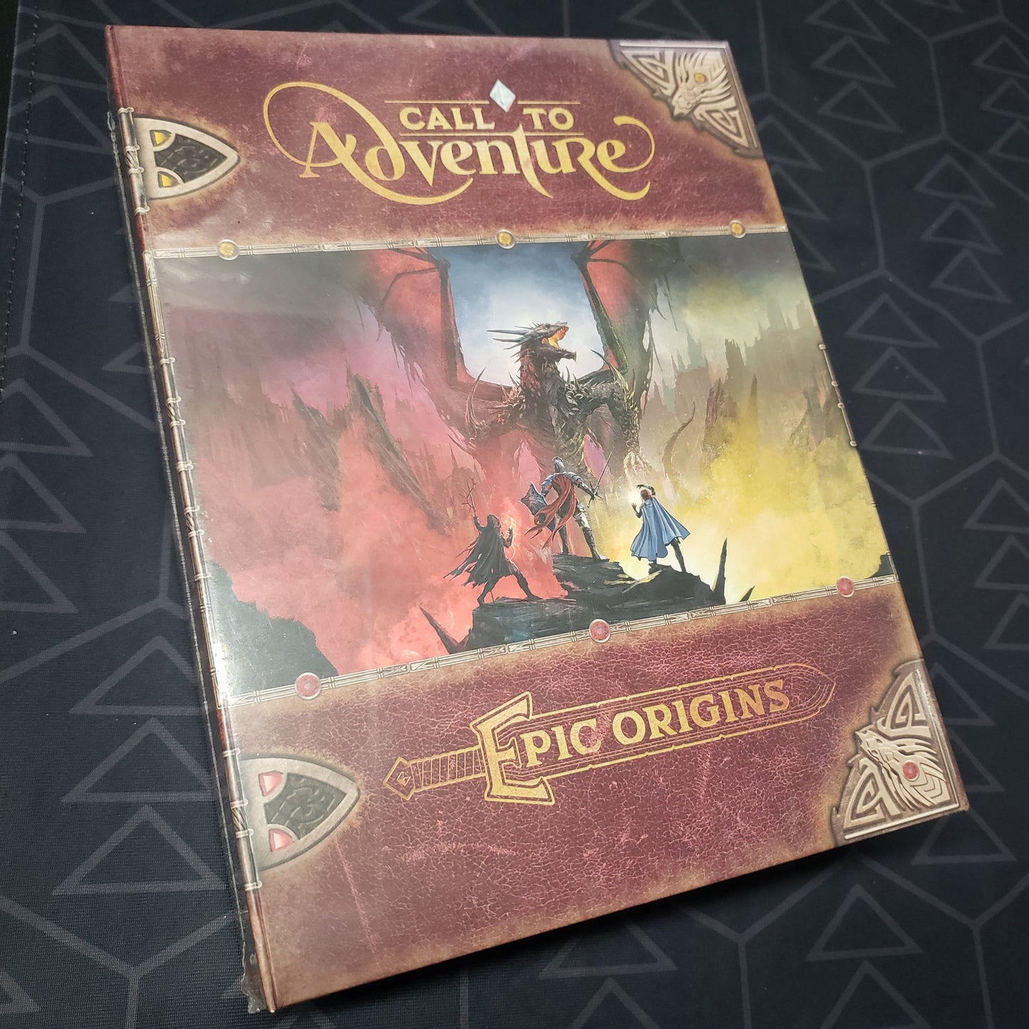 Image shows the front cover of the box of the Call to Adventure: Epic Origins board game