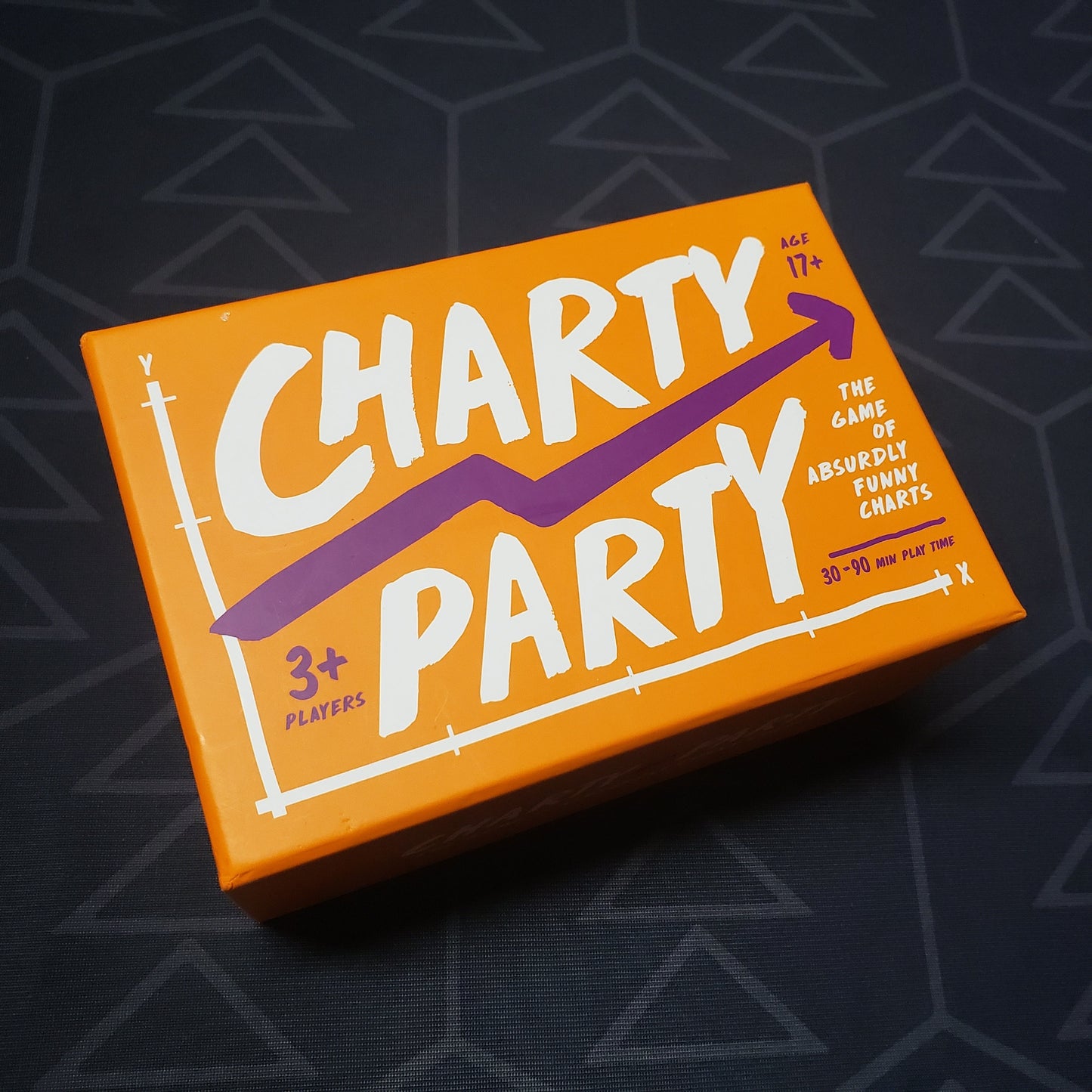 Image shows the front cover of the box for the Charty Party card game