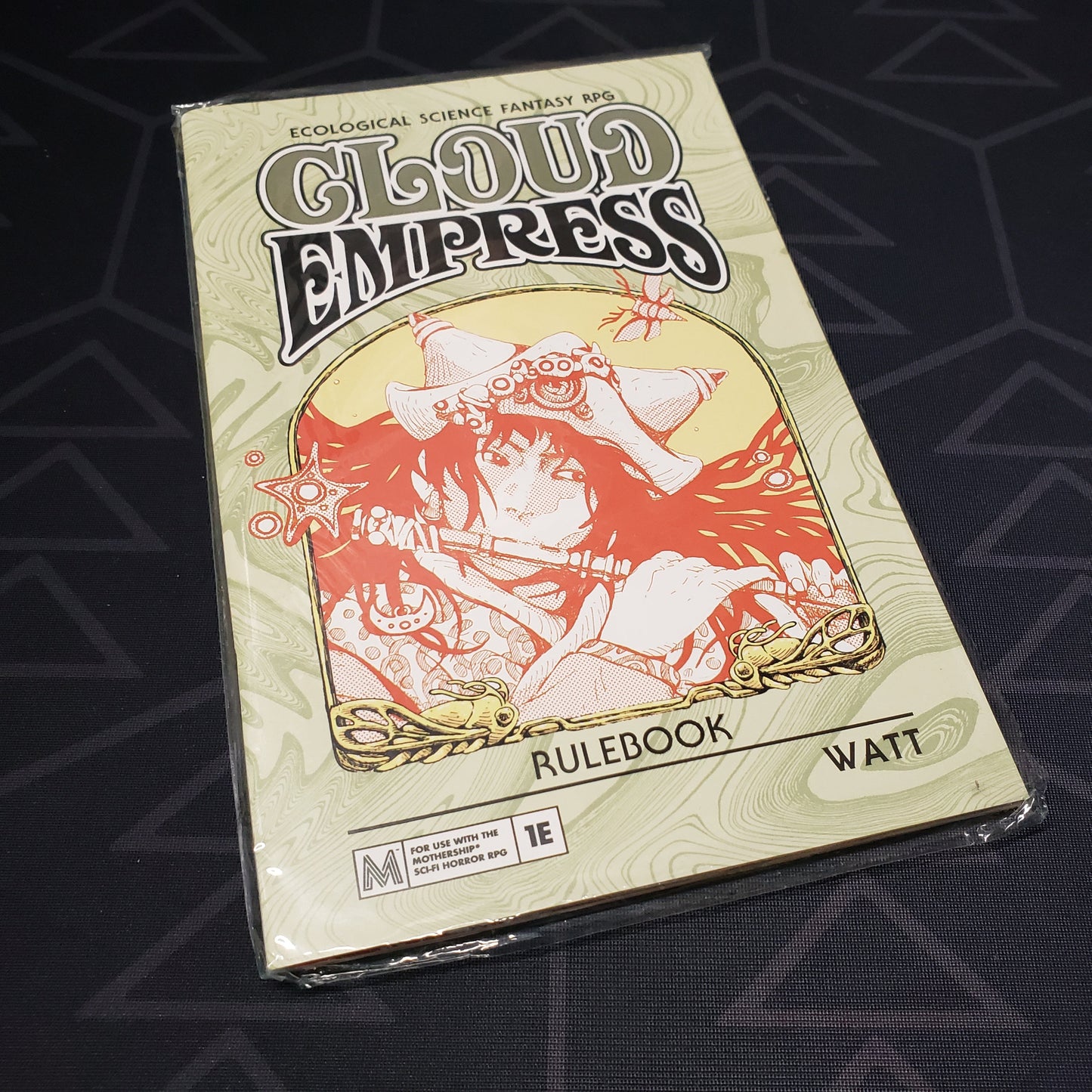 Image shows the front cover of the Cloud Empress roleplaying game book