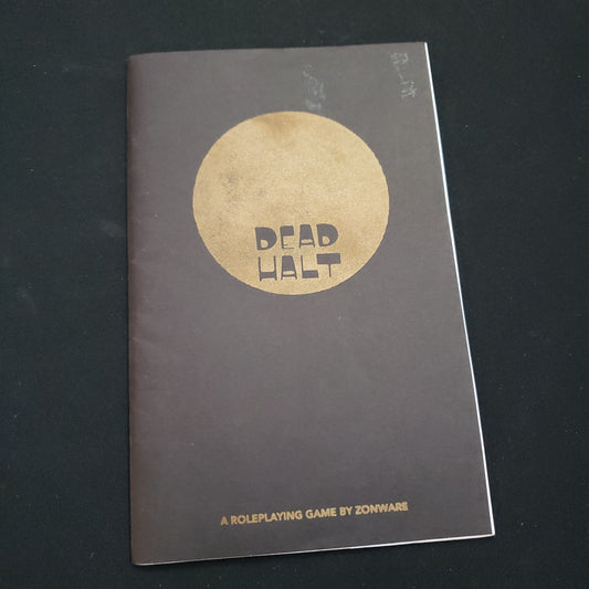 Image shows the front cover of the Dead Halt roleplaying game zine