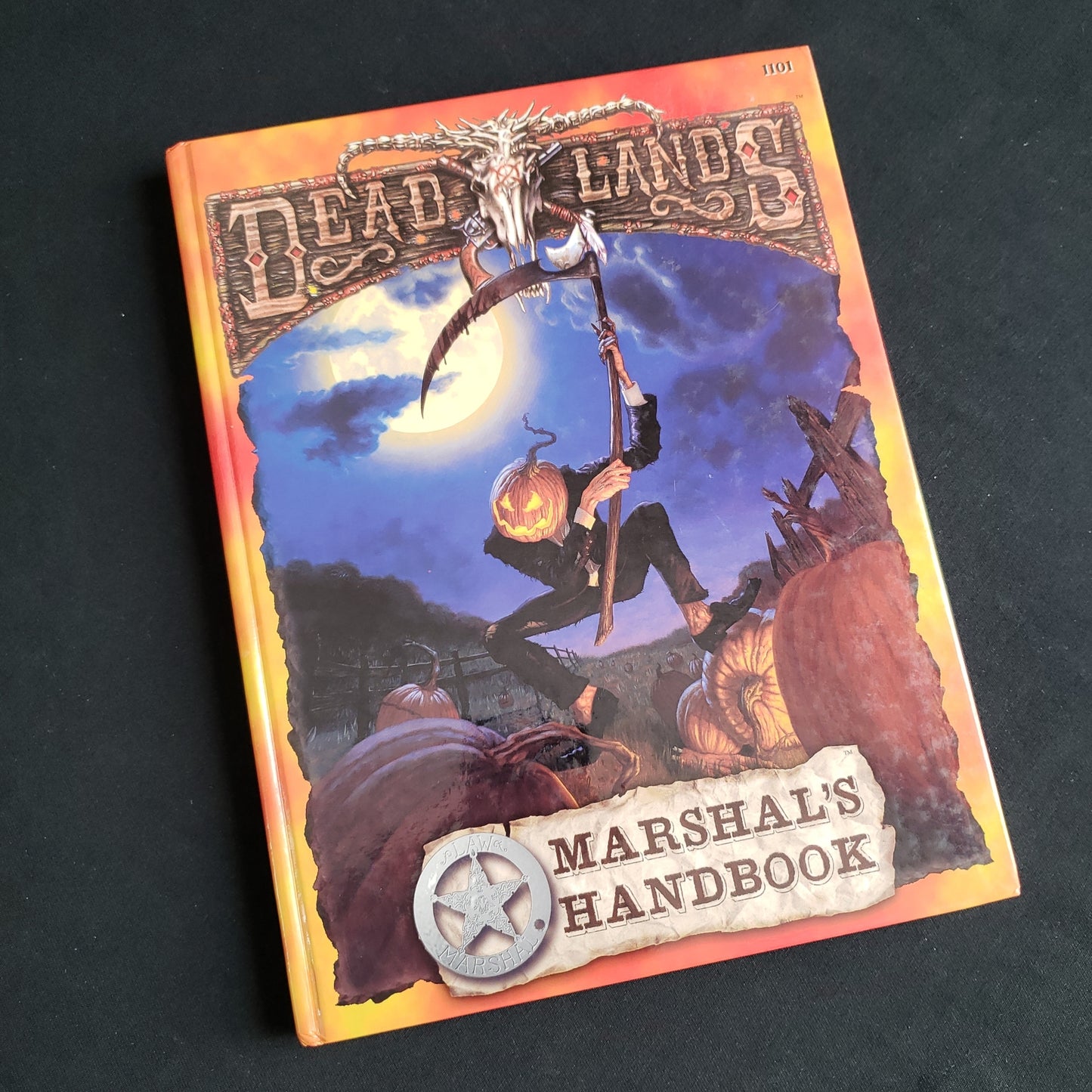Image shows the front cover of the Marshal's Handbook for the Deadlands roleplaying game