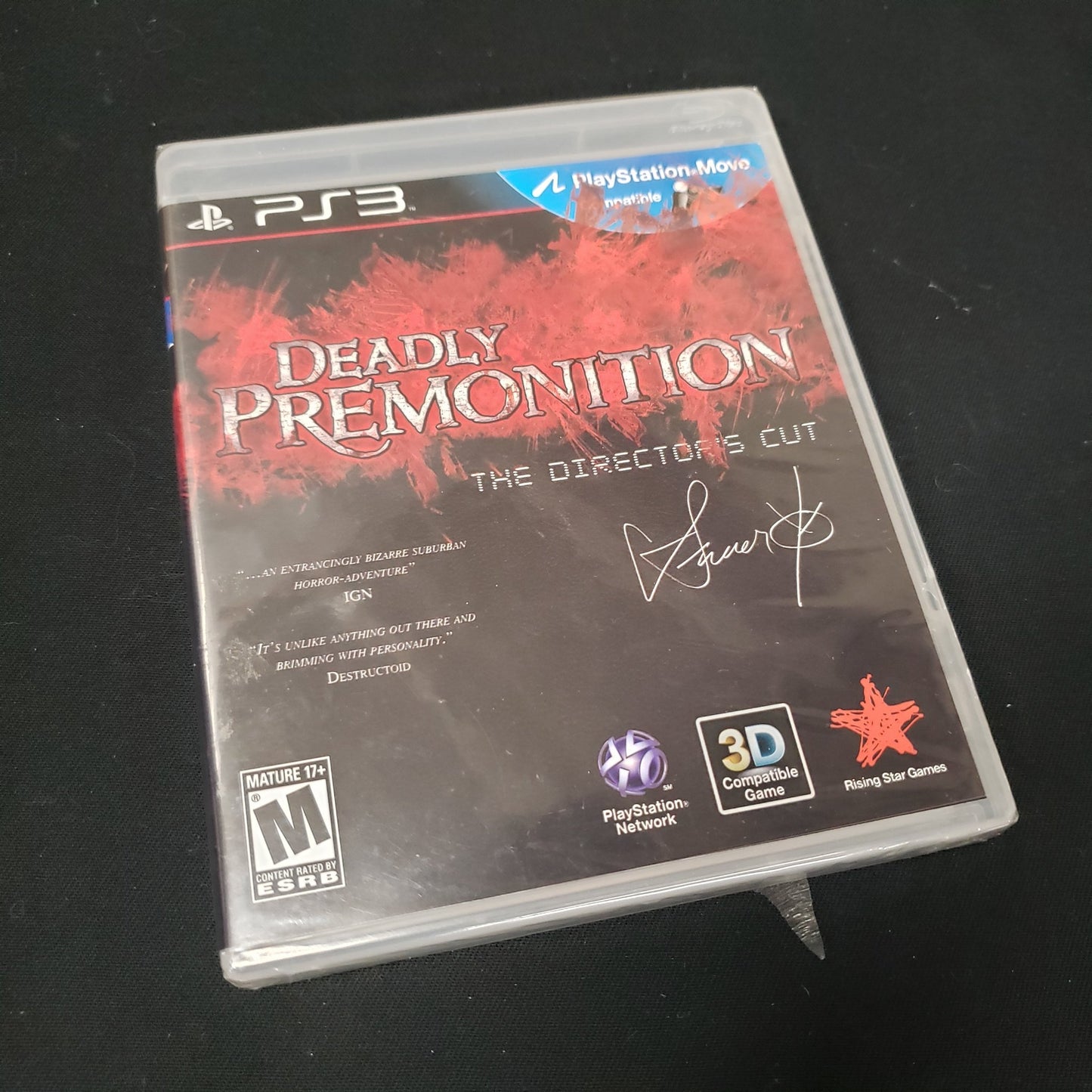 Image shows the sealed case for the video game Deadly Premonition: The Director's Cut for Playstation 3