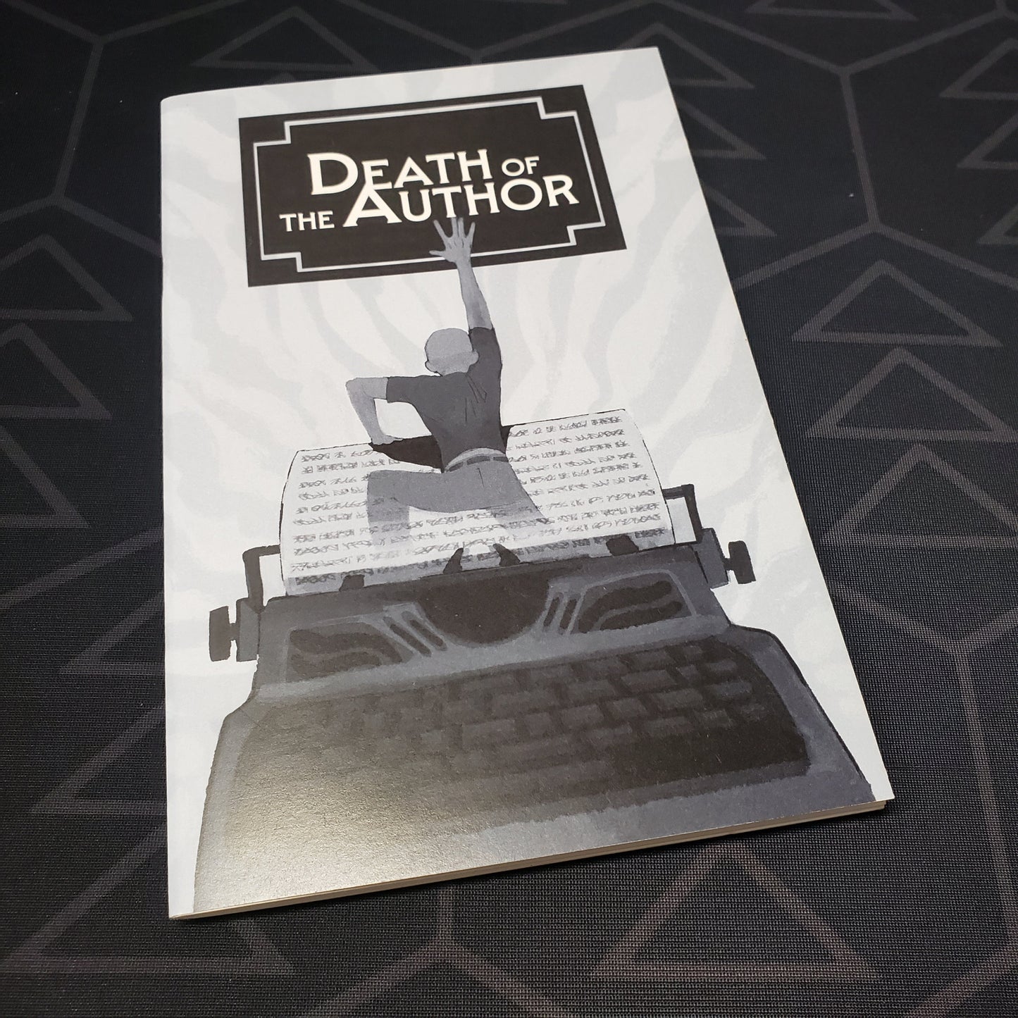 Image shows the front cover of the Death of the Author roleplaying game book