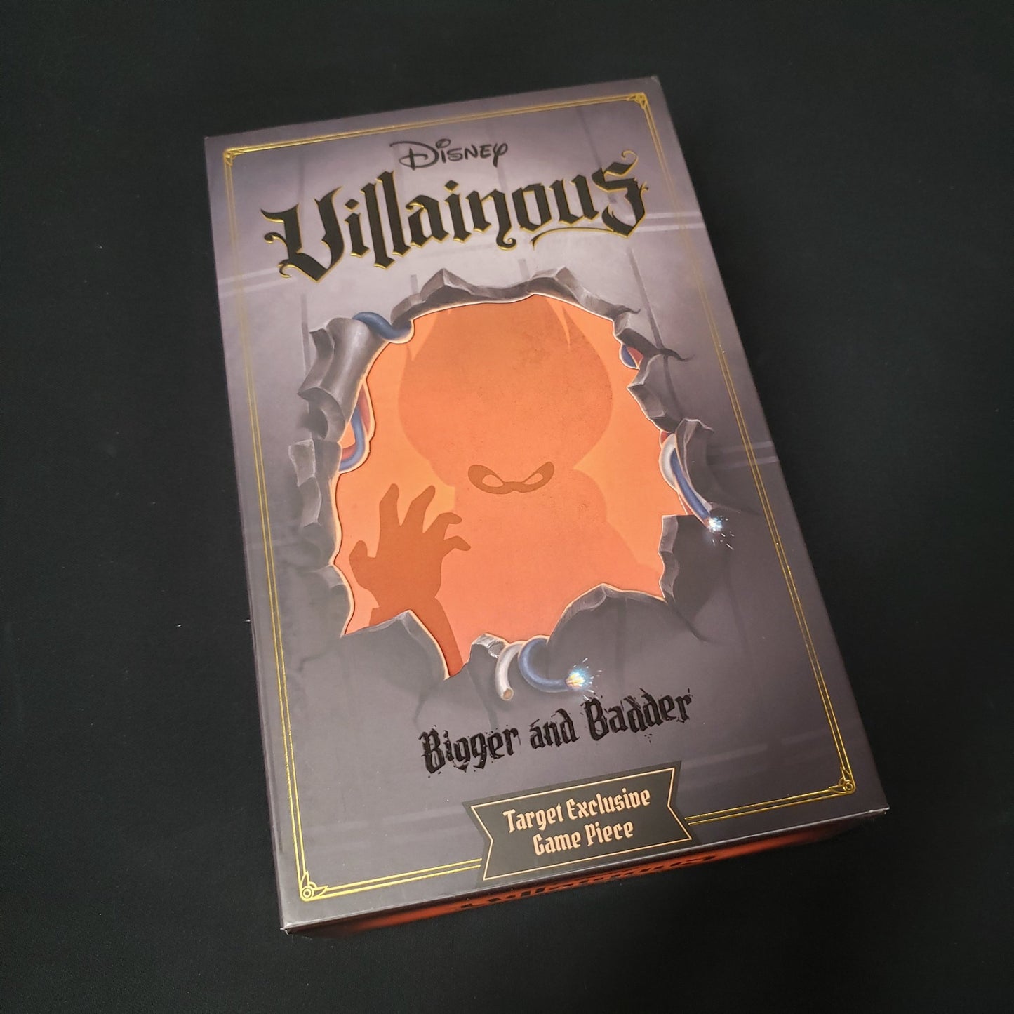 Image shows the front cover of the box of the Disney Villainous: Bigger and Badder board game