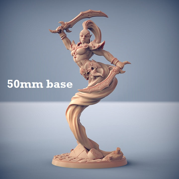 Image shows a 3D render of a genie gaming miniature.