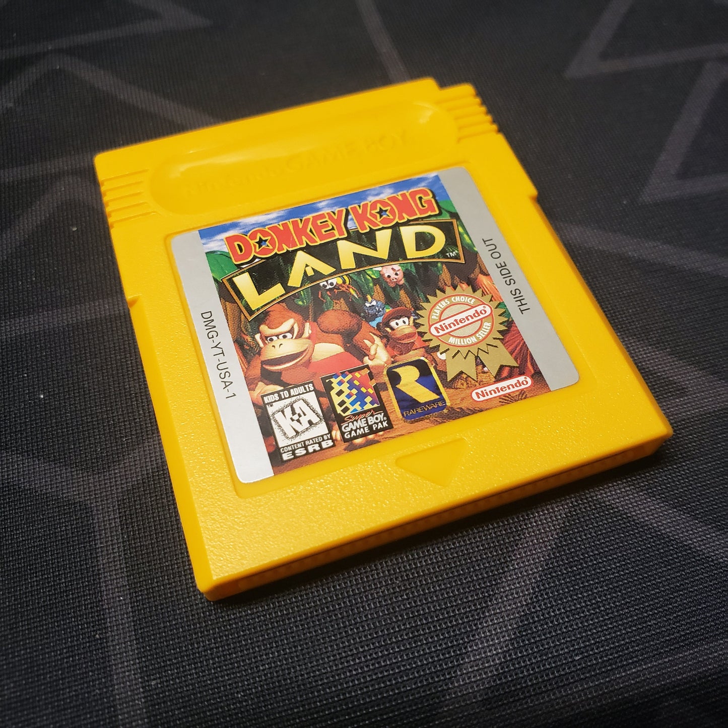 Image shows the front of the cartridge for the video game Donkey Kong Land for Nintendo Game Boy Color
