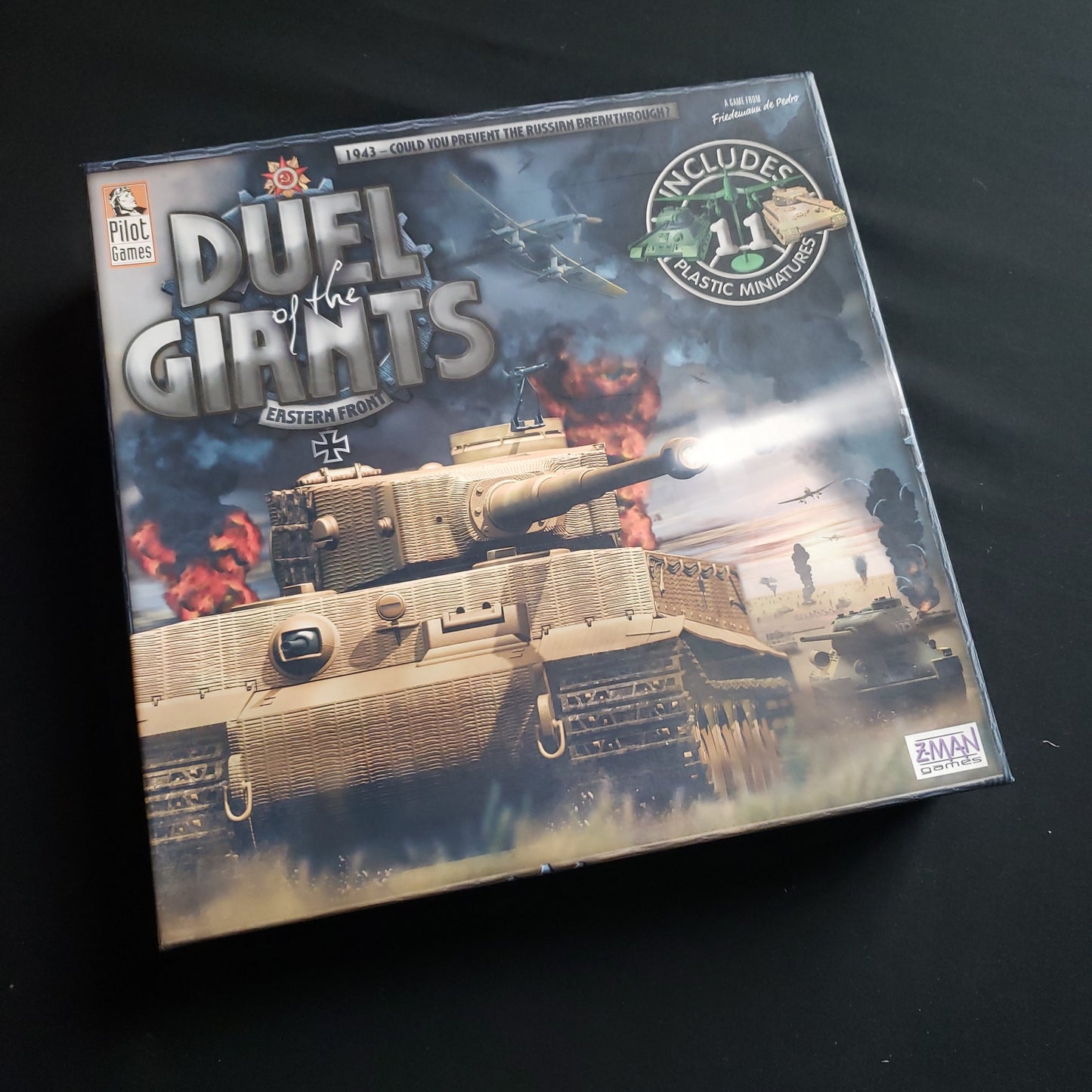 Image shows the front cover of the box of the Duel of the Giants: Eastern Front board game