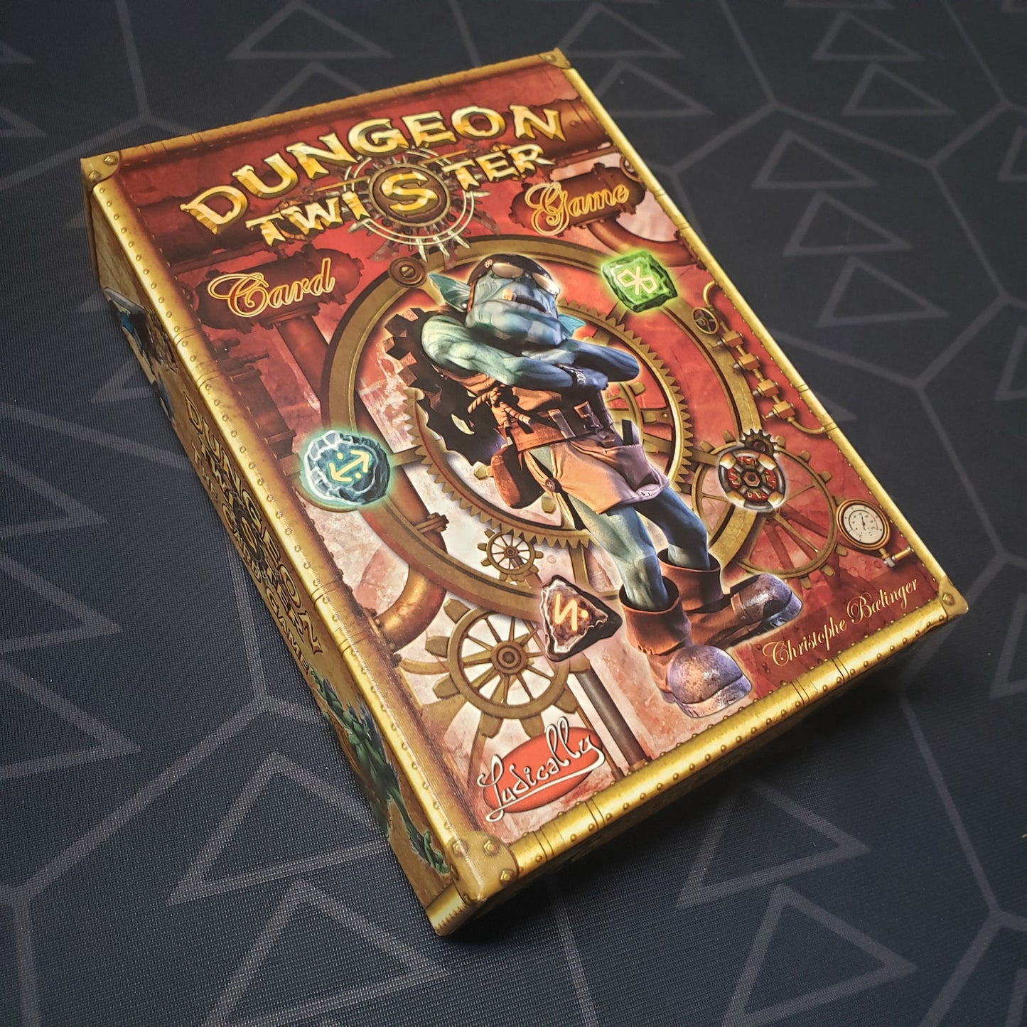 Image shows the front cover of the box for Dungeon Twister: The Card Game