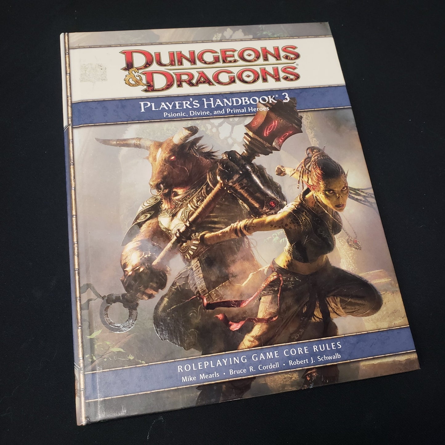 Image shows the front cover of the Player's Handbook 3 for the roleplaying game Dungeons & Dragons: Fourth Edition