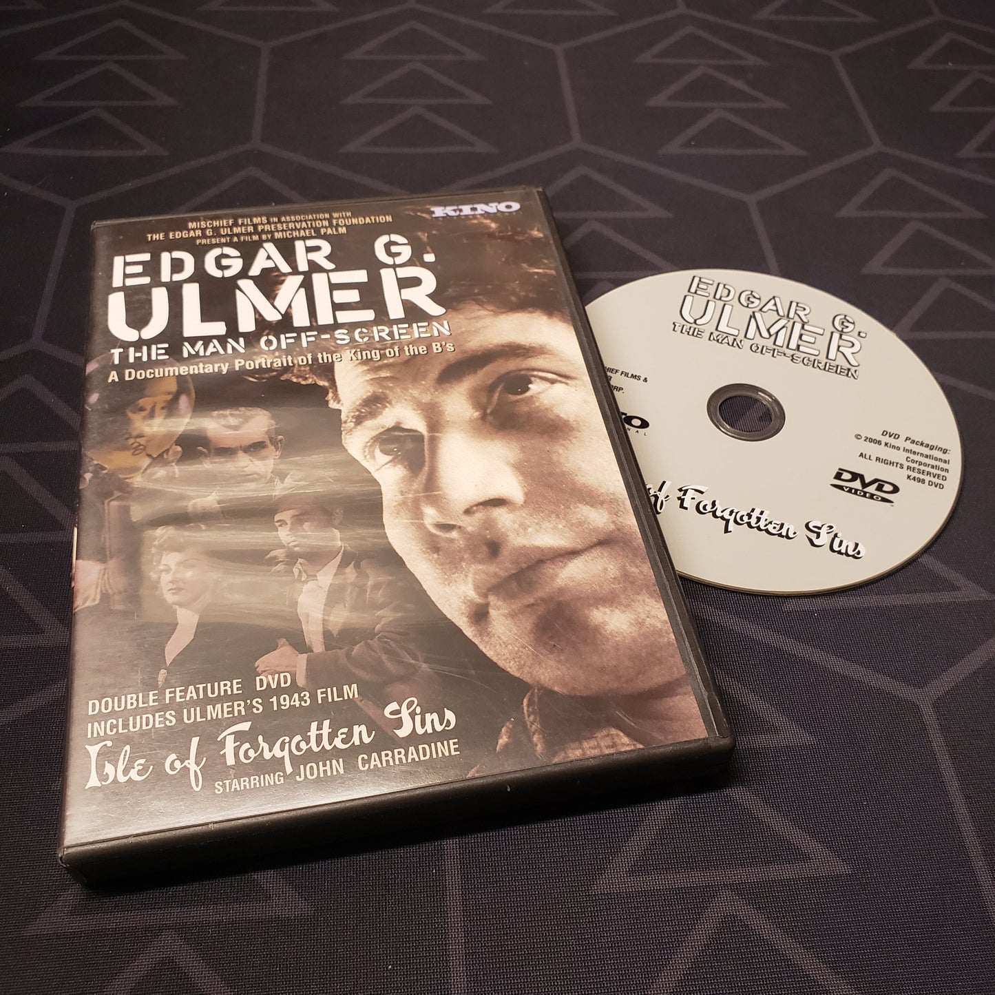Image shows the case & disc for the movie Edgar G. Ulmer: The Man Off-Screen on DVD