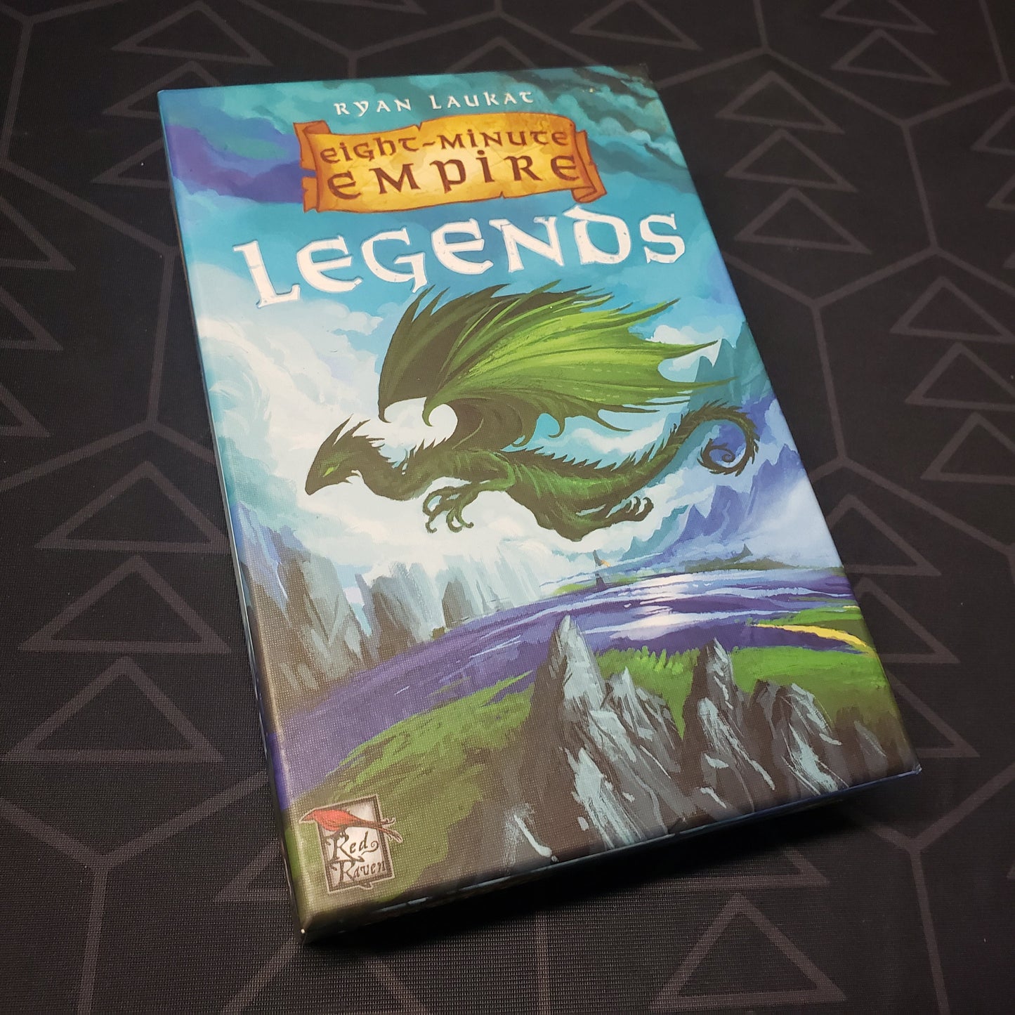 Image shows the front cover of the box of the Eight-Minute Empire: Legends board game