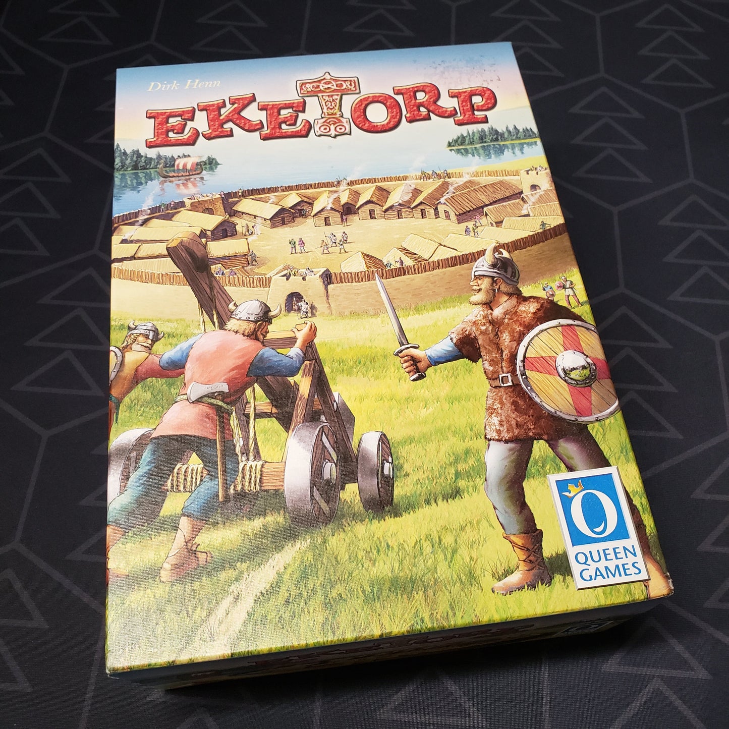 Image shows the front cover of the box of the Eketorp board game