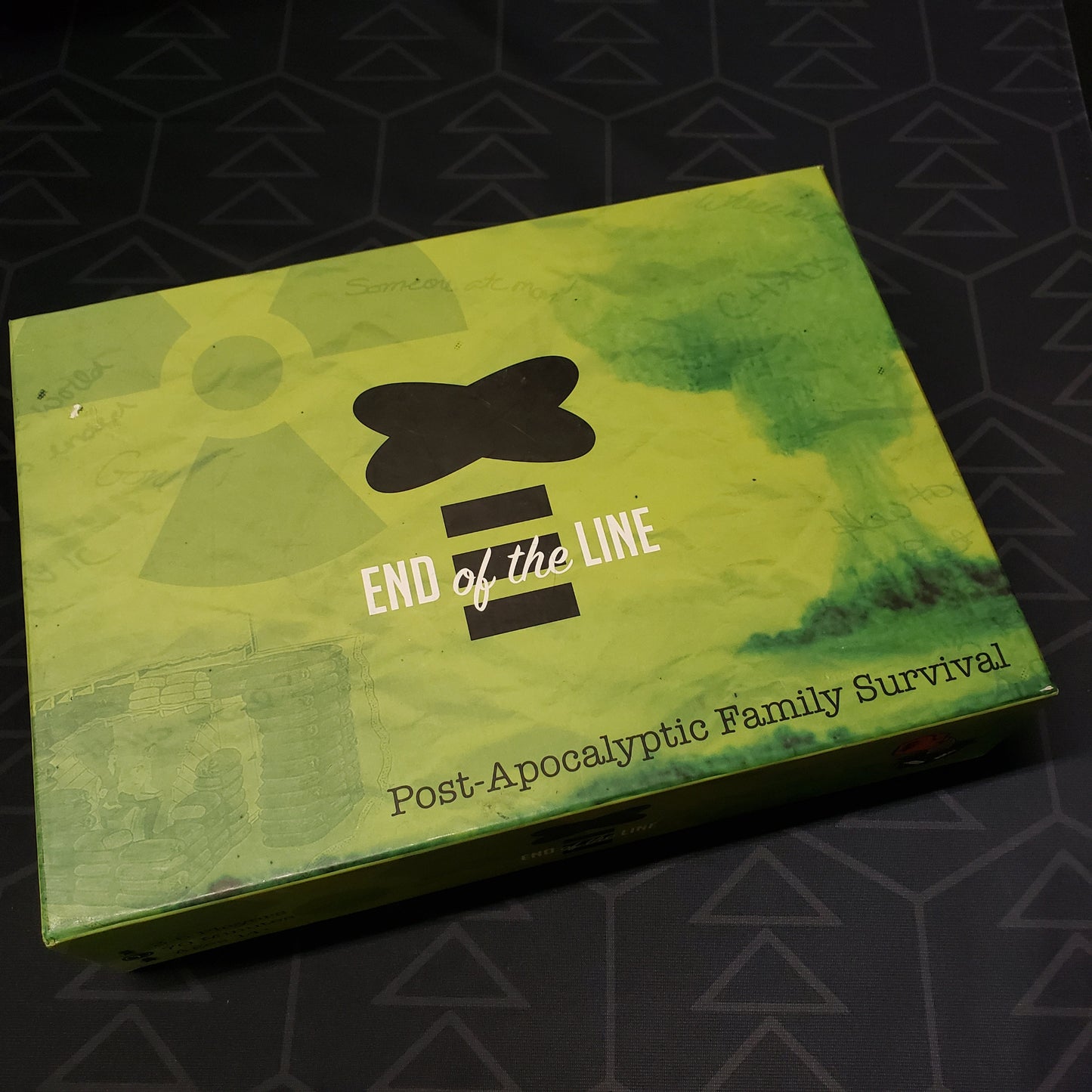 Image shows the front cover of the box of the End of the Line board game