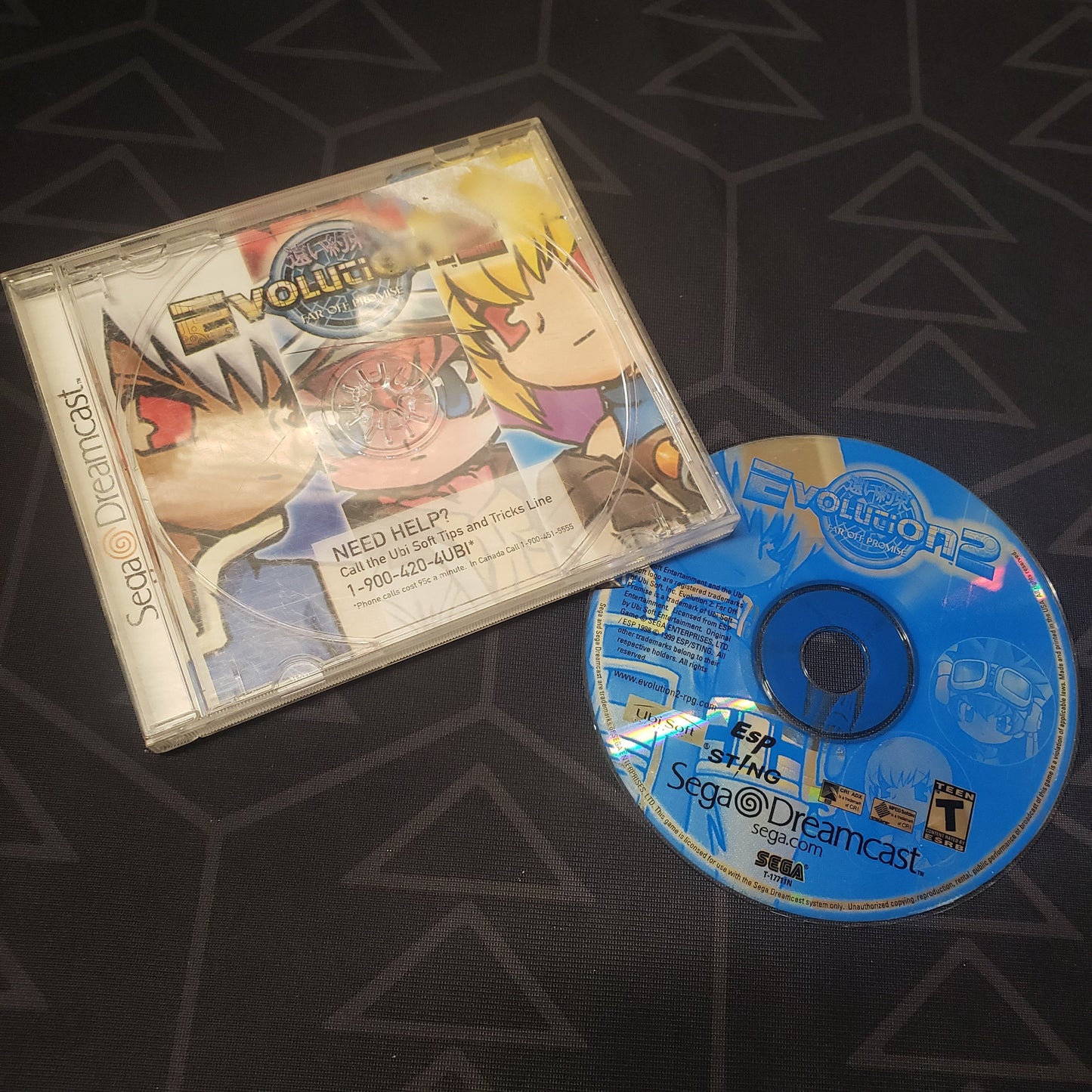 Image shows the jewel case without the manual and disc for the video game Evolution 2: Far Off Promise for Sega Dreamcast
