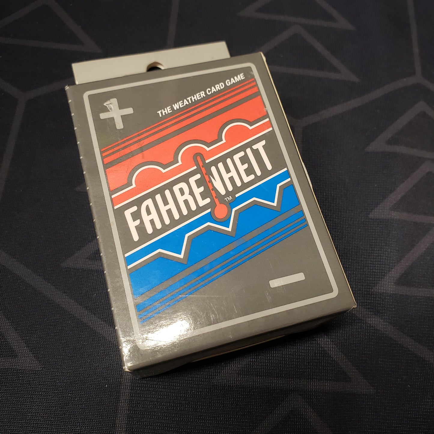 Image shows the front cover of the box for Fahrenheit: The Weather Card Game