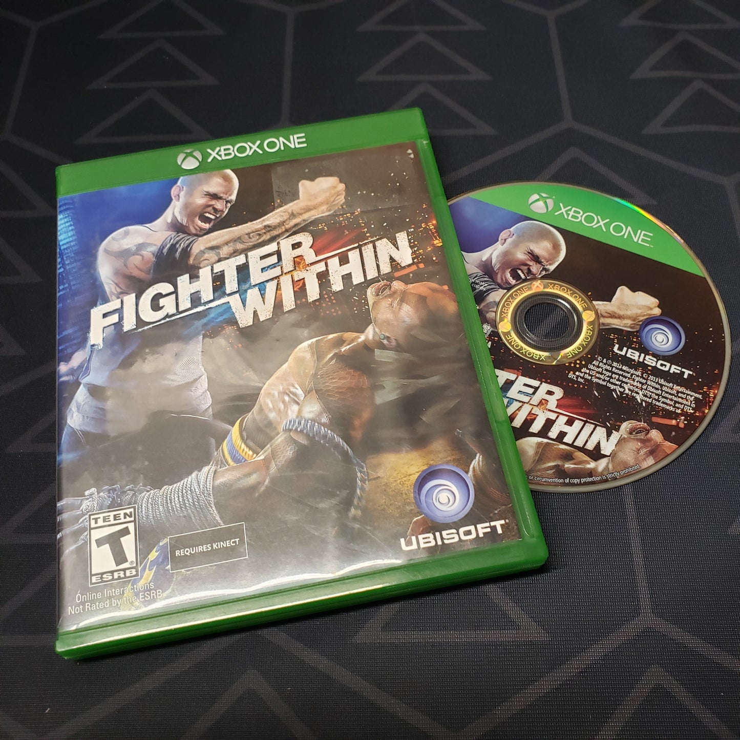 Image shows the case and disc for the video game Fighter Within for Xbox One