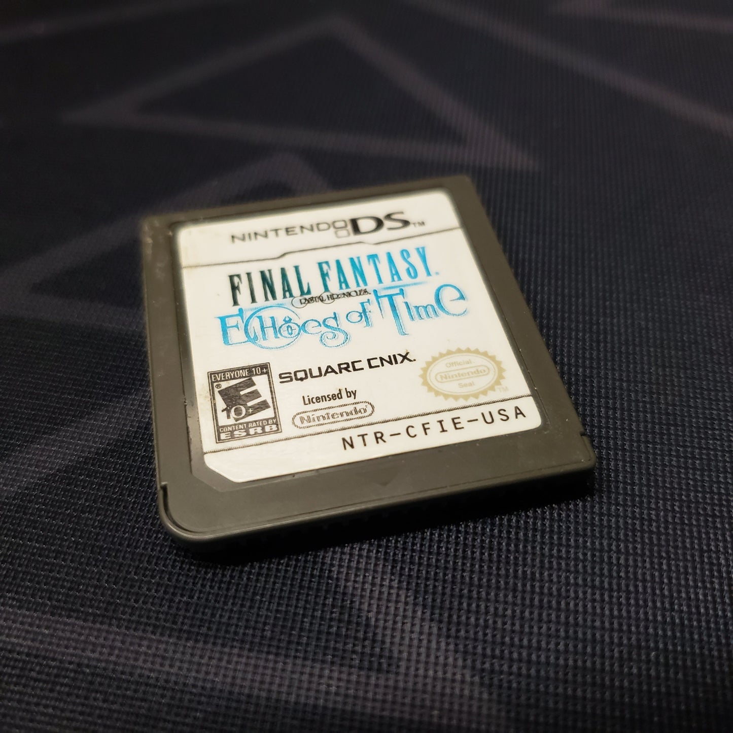 Image shows the front of the cartridge for the video game Final Fantasy Crystal Chronicles: Echoes of Time for Nintendo DS