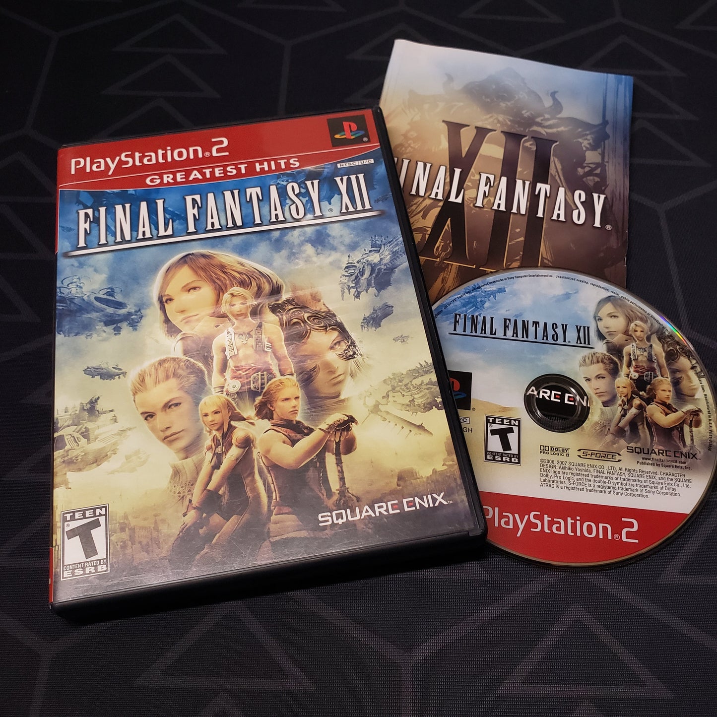 Image shows the case, manual & disc for the video game Final Fantasy XII for Playstation 2