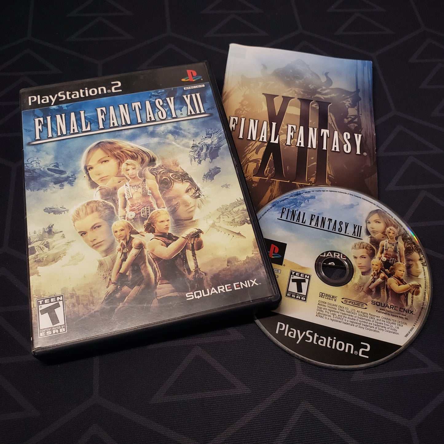 Image shows the case, manual & disc for the video game Final Fantasy XII for Playstation 2