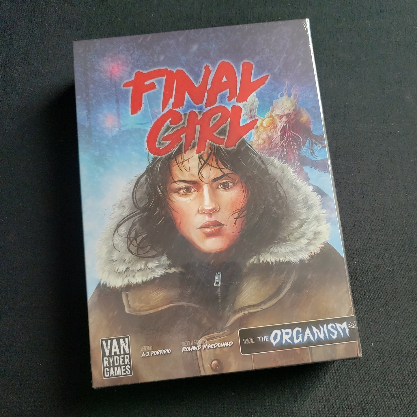 Image shows the front of the box for the Panic at Station 2891 Feature Film Expansion for the Final Girl board game