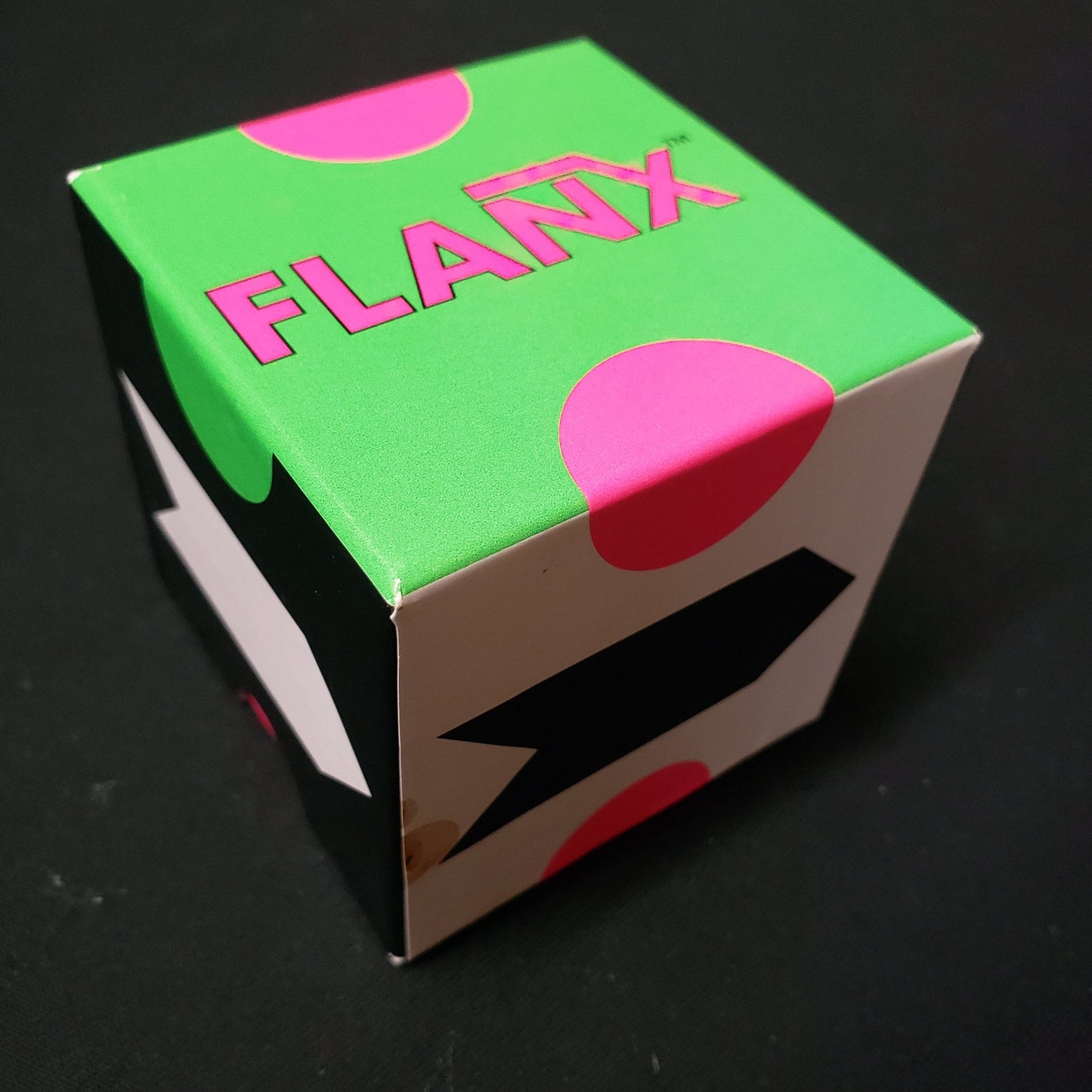 Image shows the the box of the Flanx card game