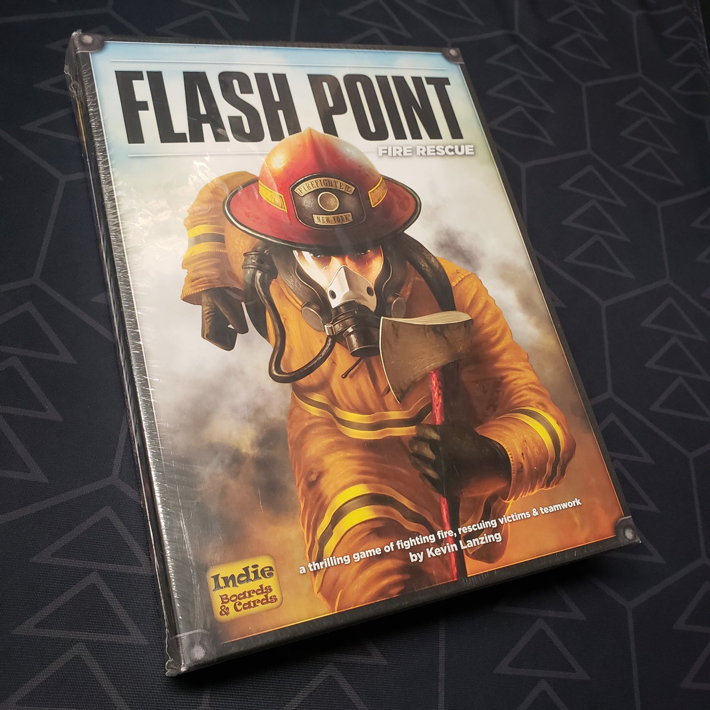 Image shows the front cover of the box of the Flash Point: Fire Rescue board game