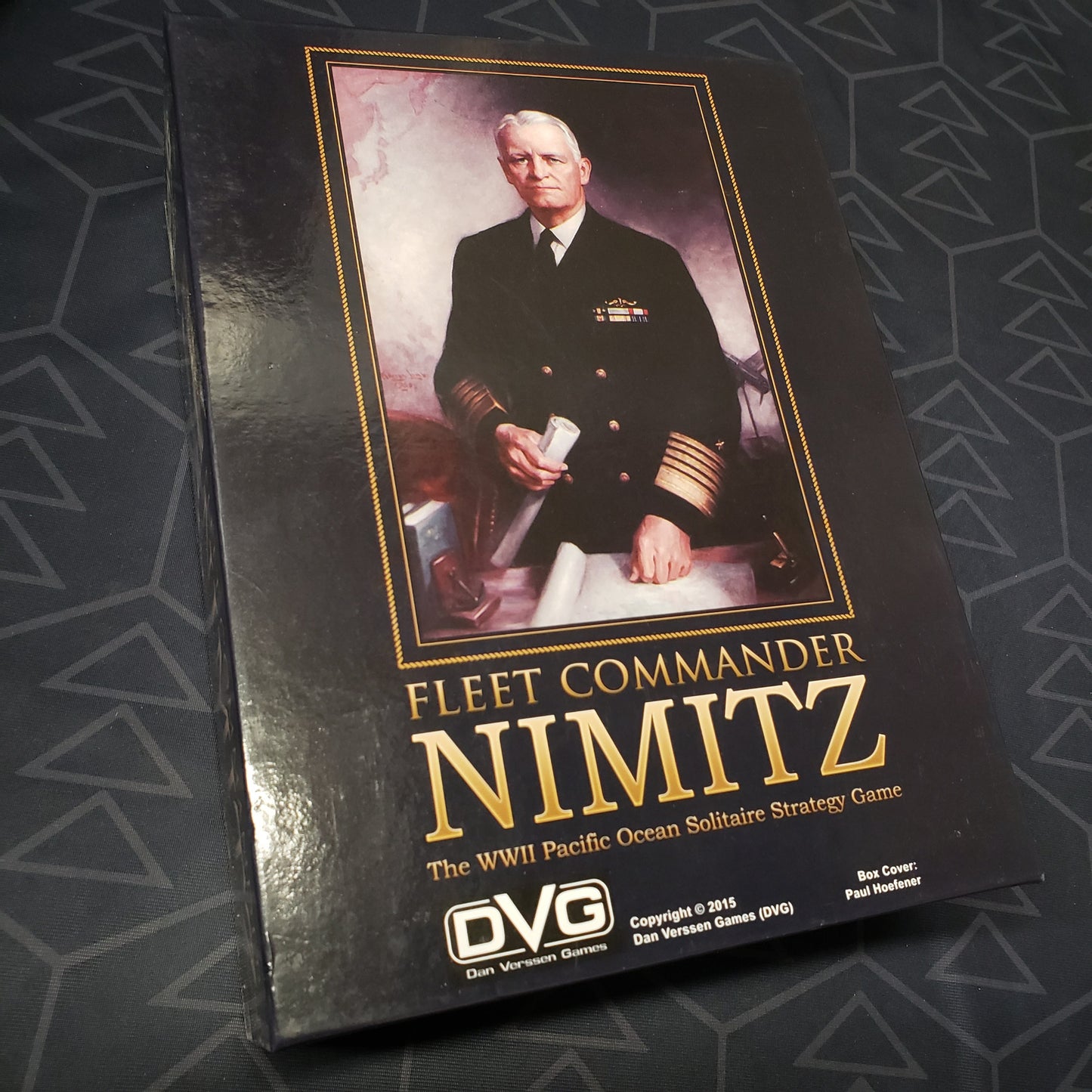 Image shows the front cover of the box for the Fleet Commander: Nimitz board game