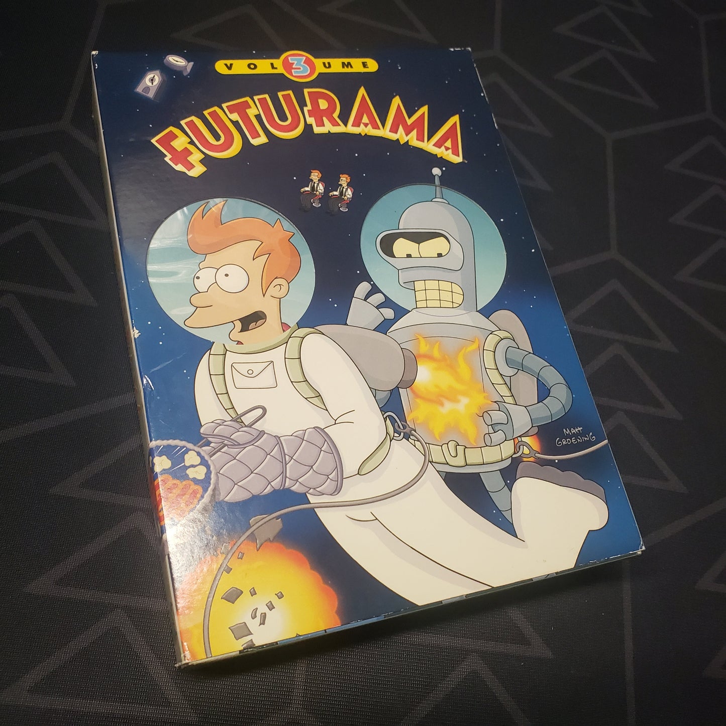 Image shows the front of the case for the Futurama: Volume 3 box set on DVD