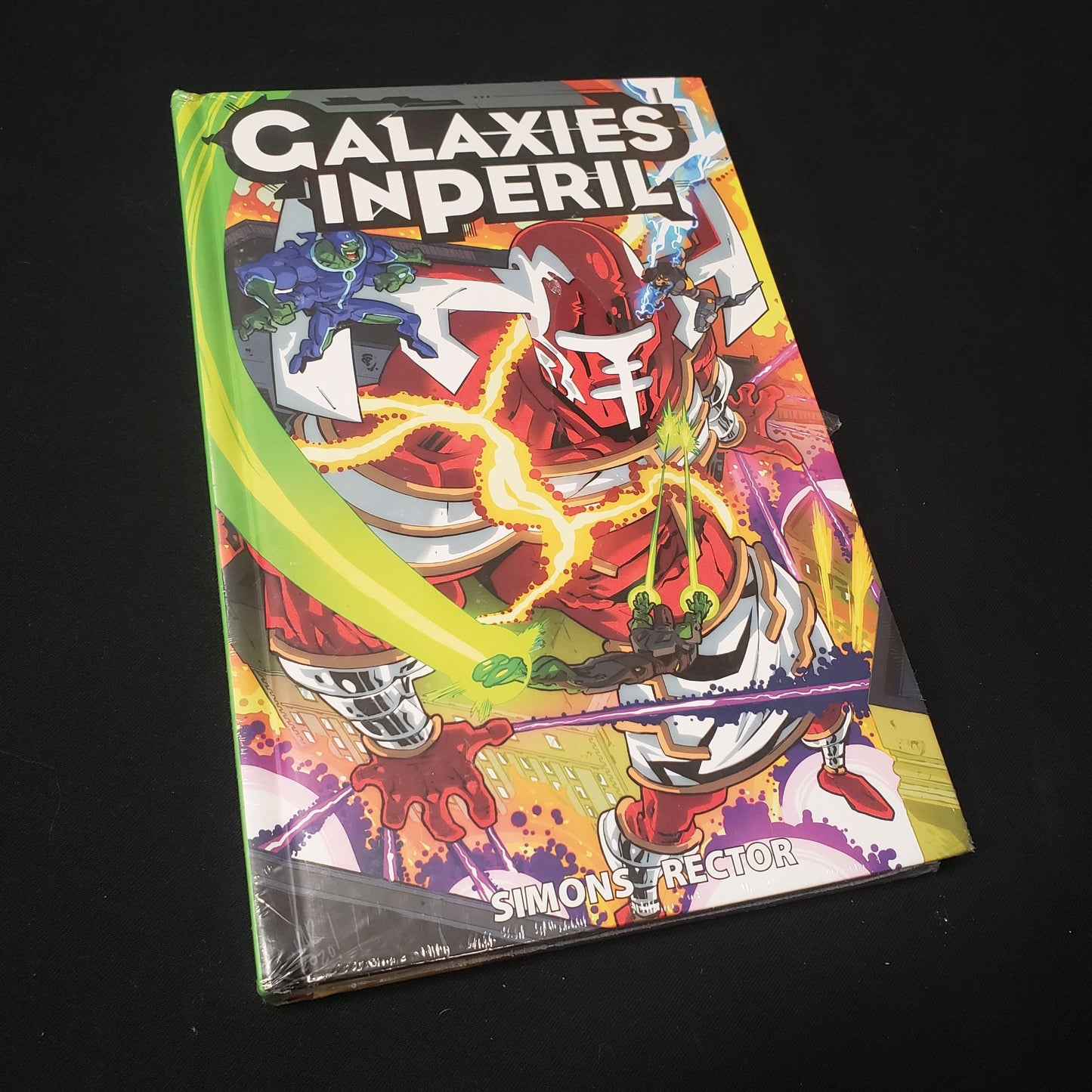 Image shows the front cover of the Galaxies in Peril roleplaying game book