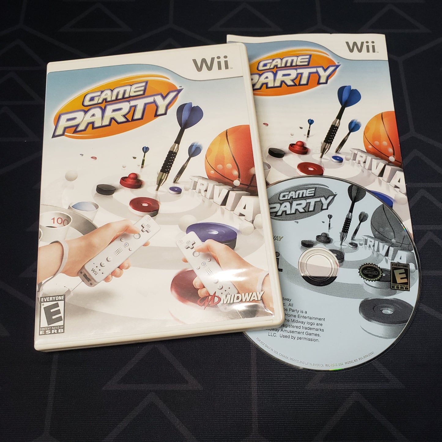 Image shows the case, manual & disc for the video game Game Party for Nintendo Wii