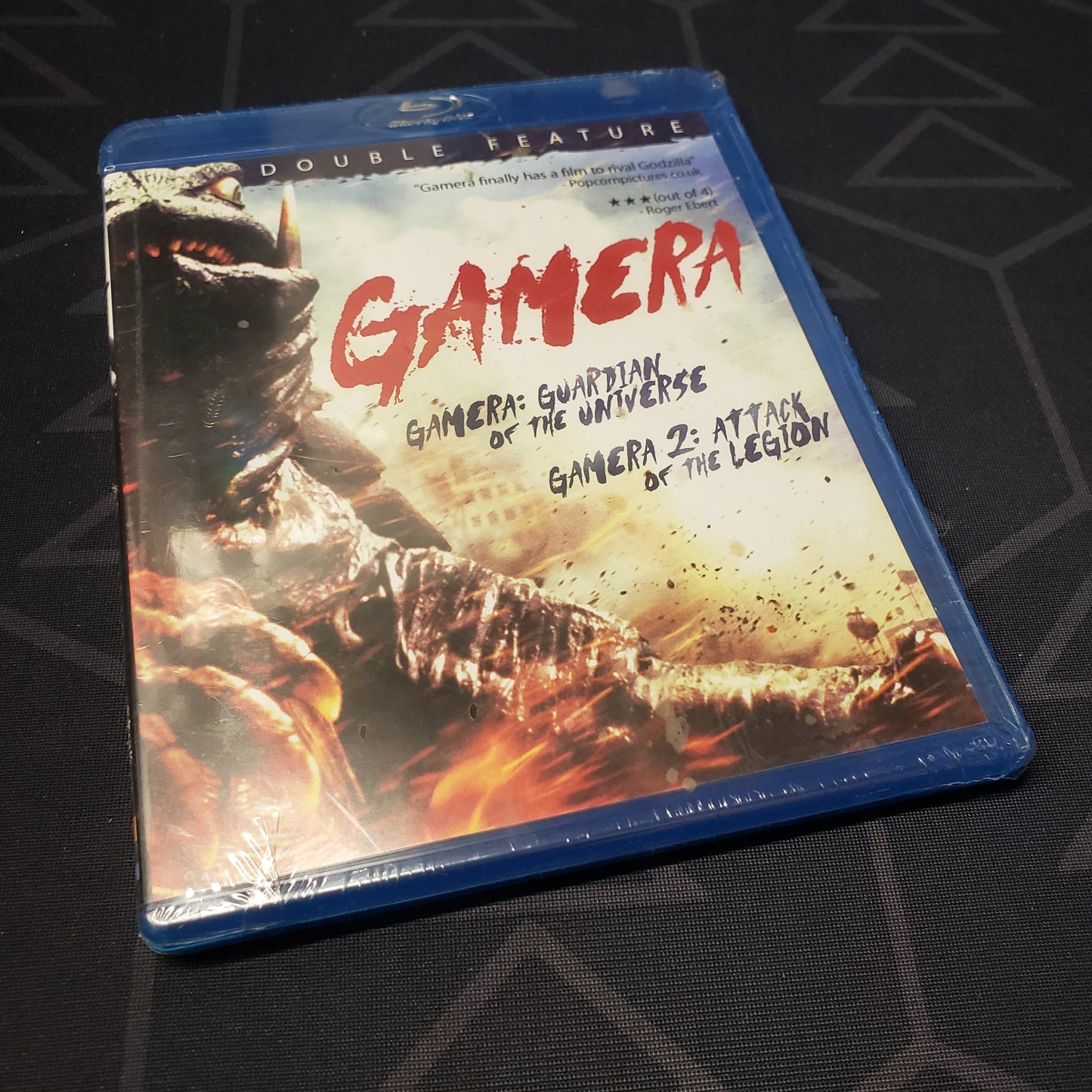 Image shows the front of the case for the Gamera Double Feature movie set on Blu-Ray