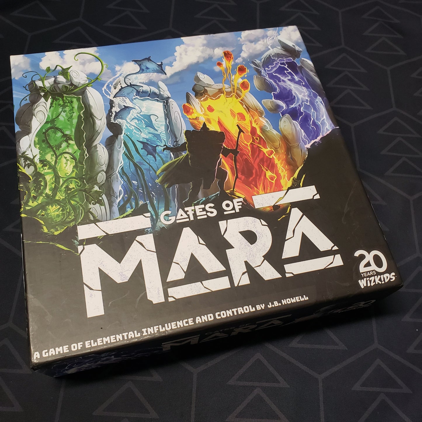 Image shows the front cover of the box for the Gates of Mara board game