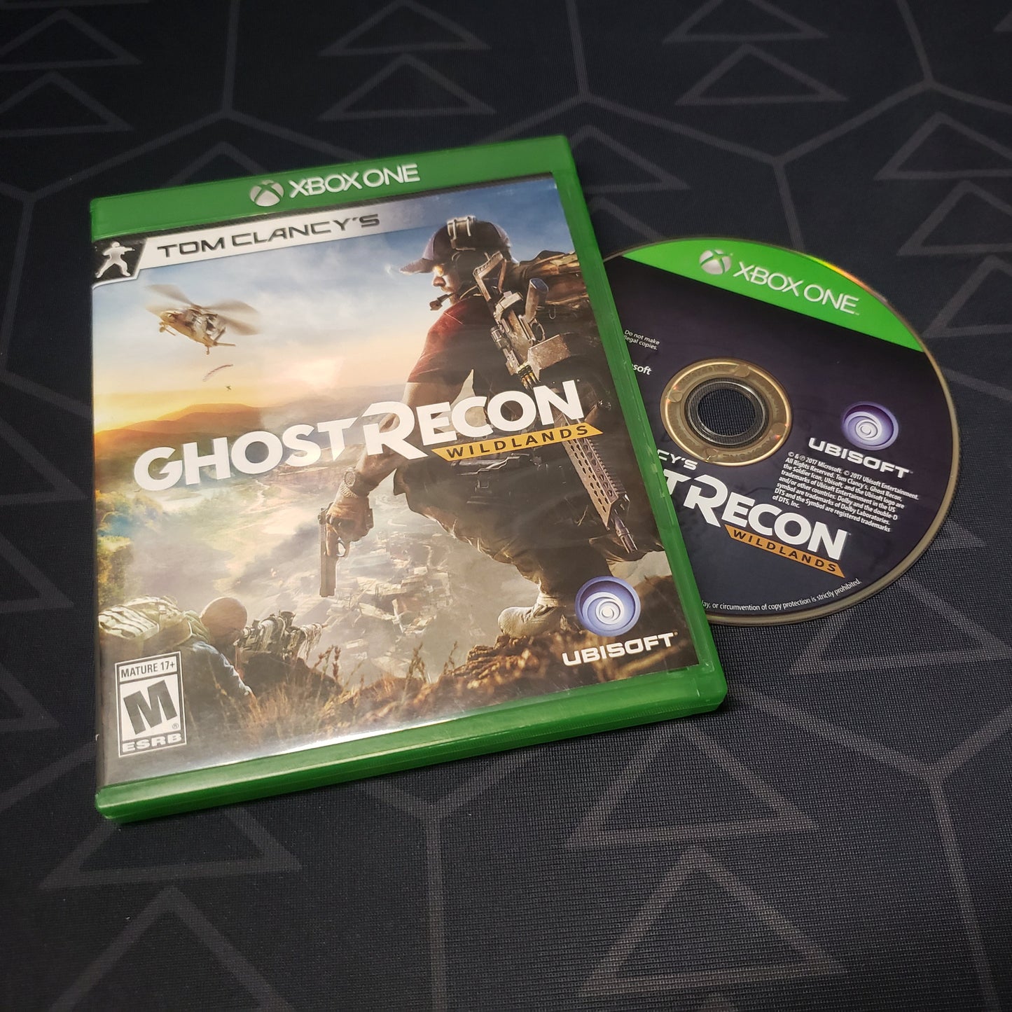 Image shows the case and disc for the video game Ghost Recon: Wildlands for Xbox One