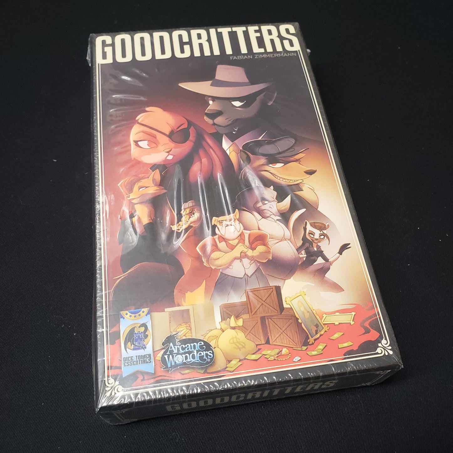 Image shows the front cover of the box of the GoodCritters card game